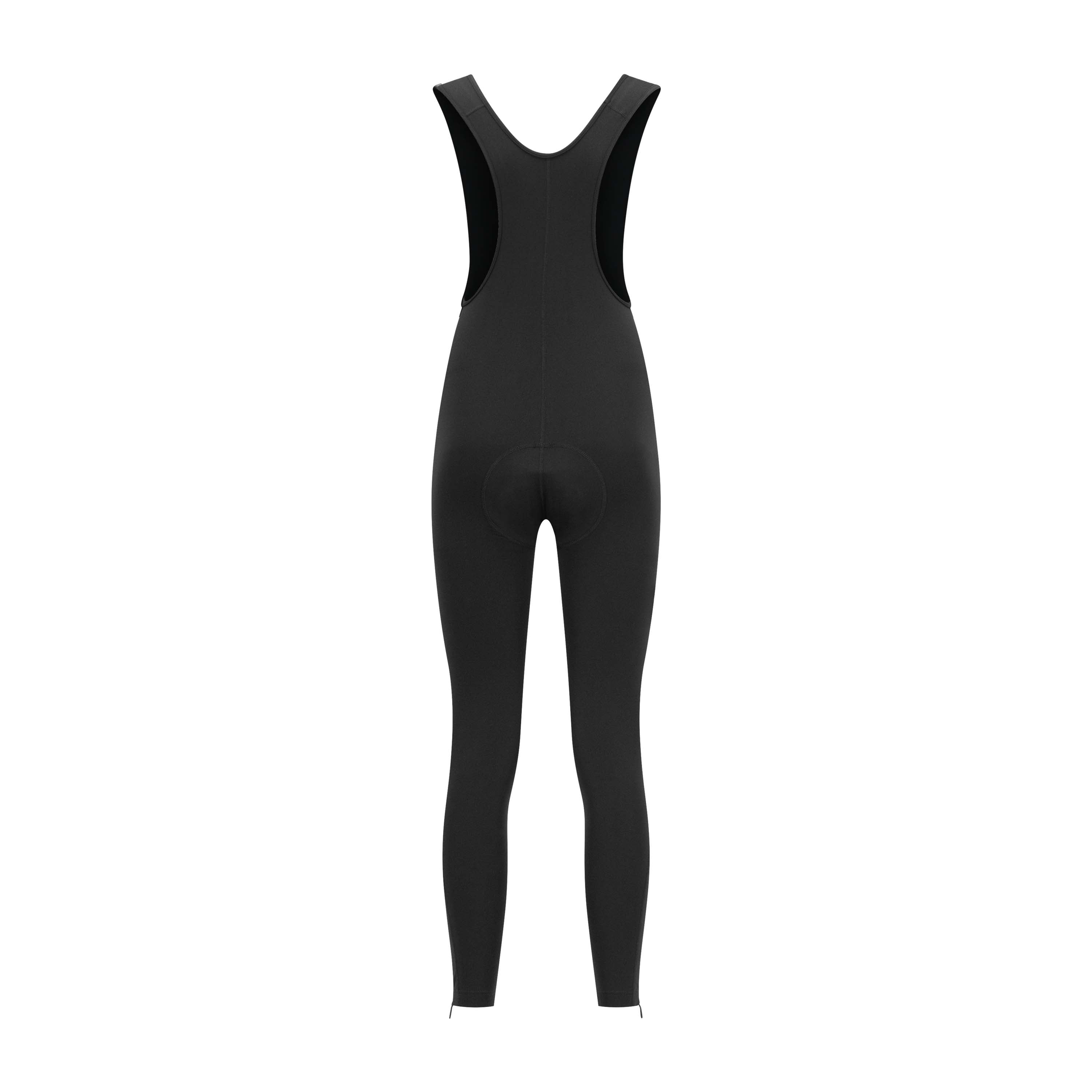 Rogelli Core lange fietsbroek dames zwart achterkant.