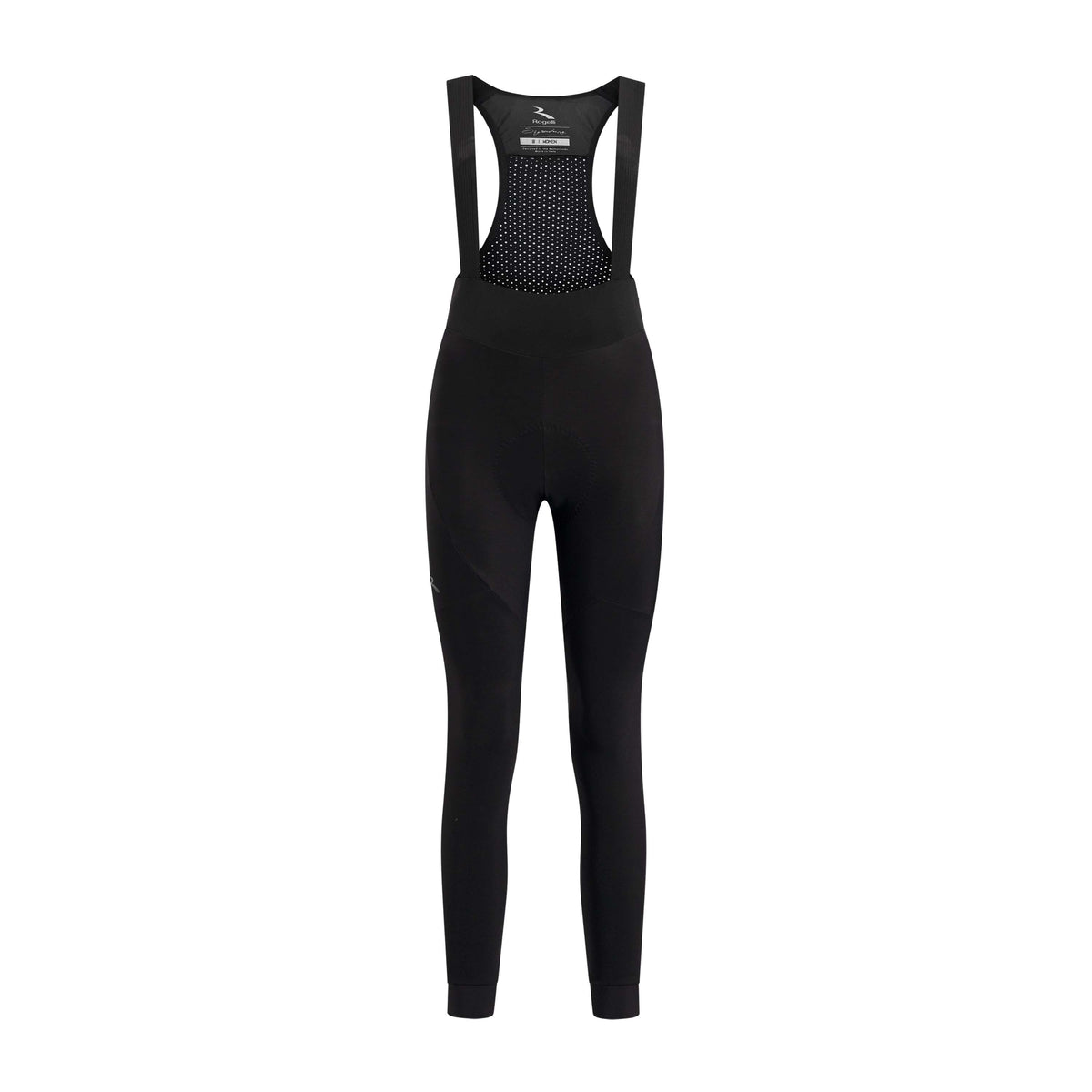 Rogelli Signature lange fietsbroek dames zwart voorkant.