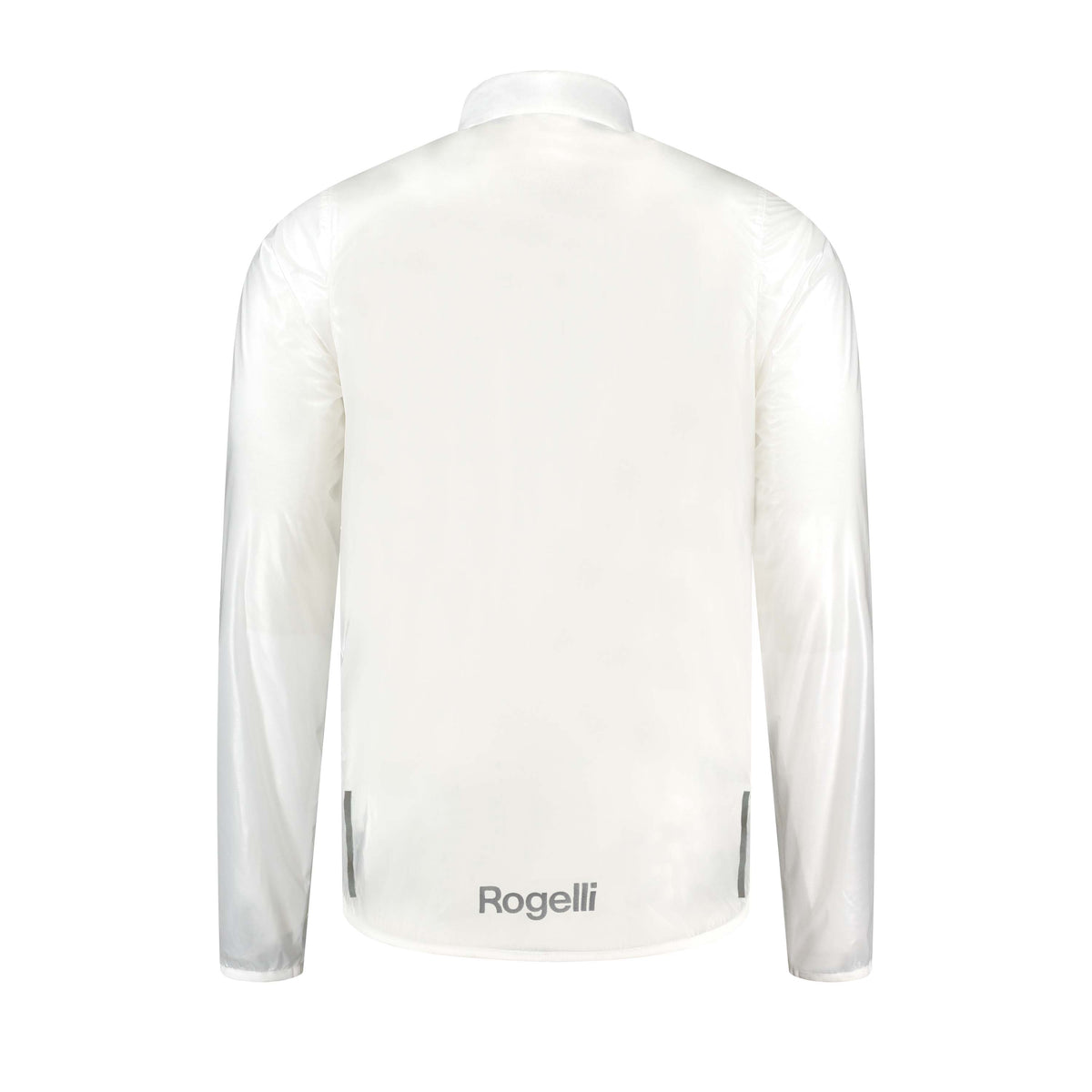 Rogelli Emergency regenjack kinderen wit achterkant.