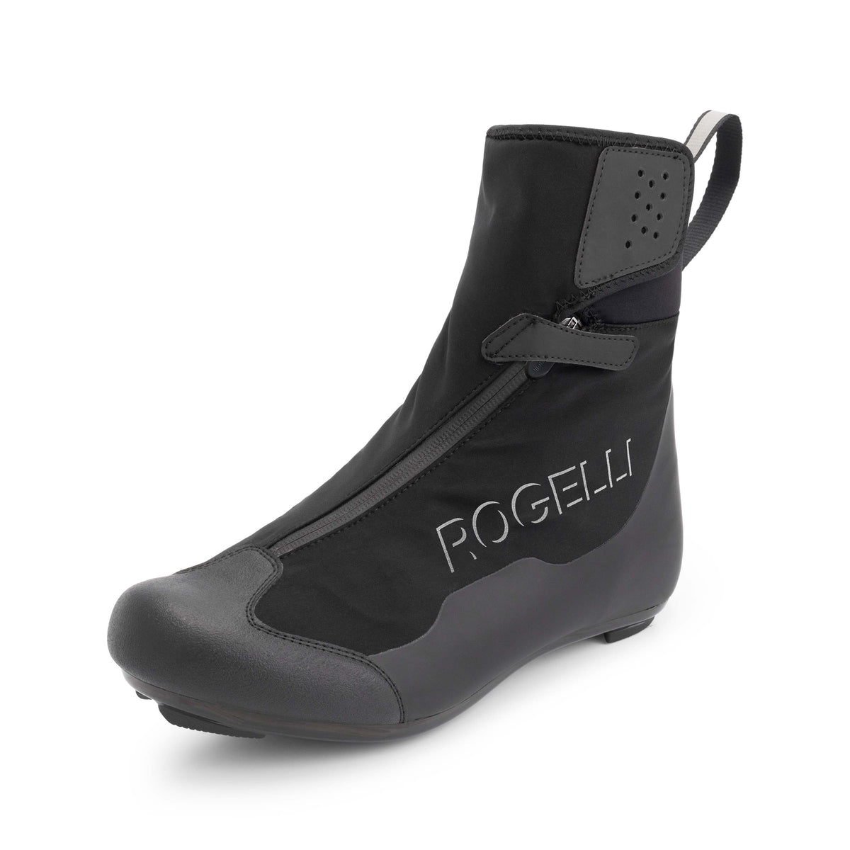 Rogelli Artic chaussures de cyclisme hiver noir cyclisme avant.