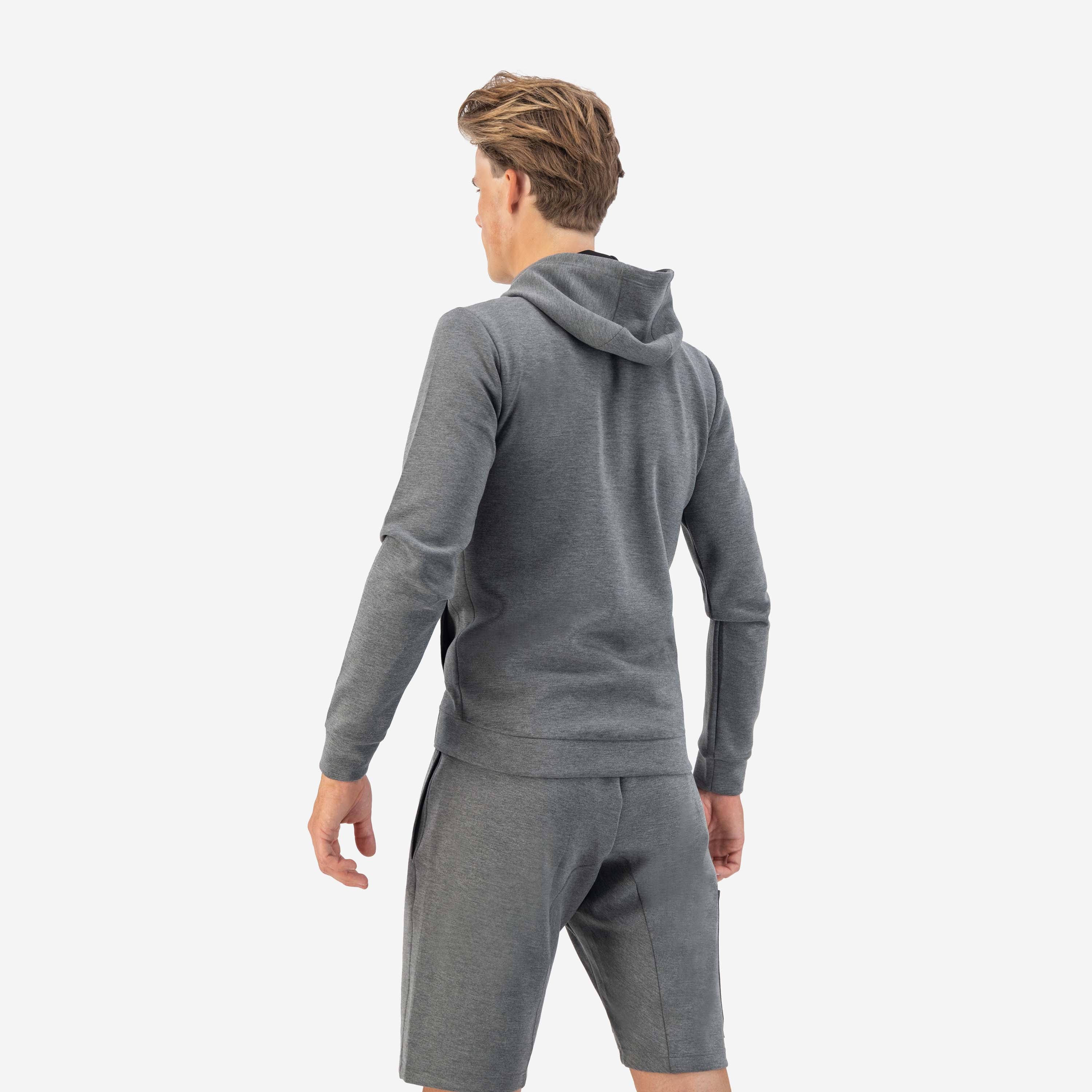 Training II cardigan with hood Men - Gray