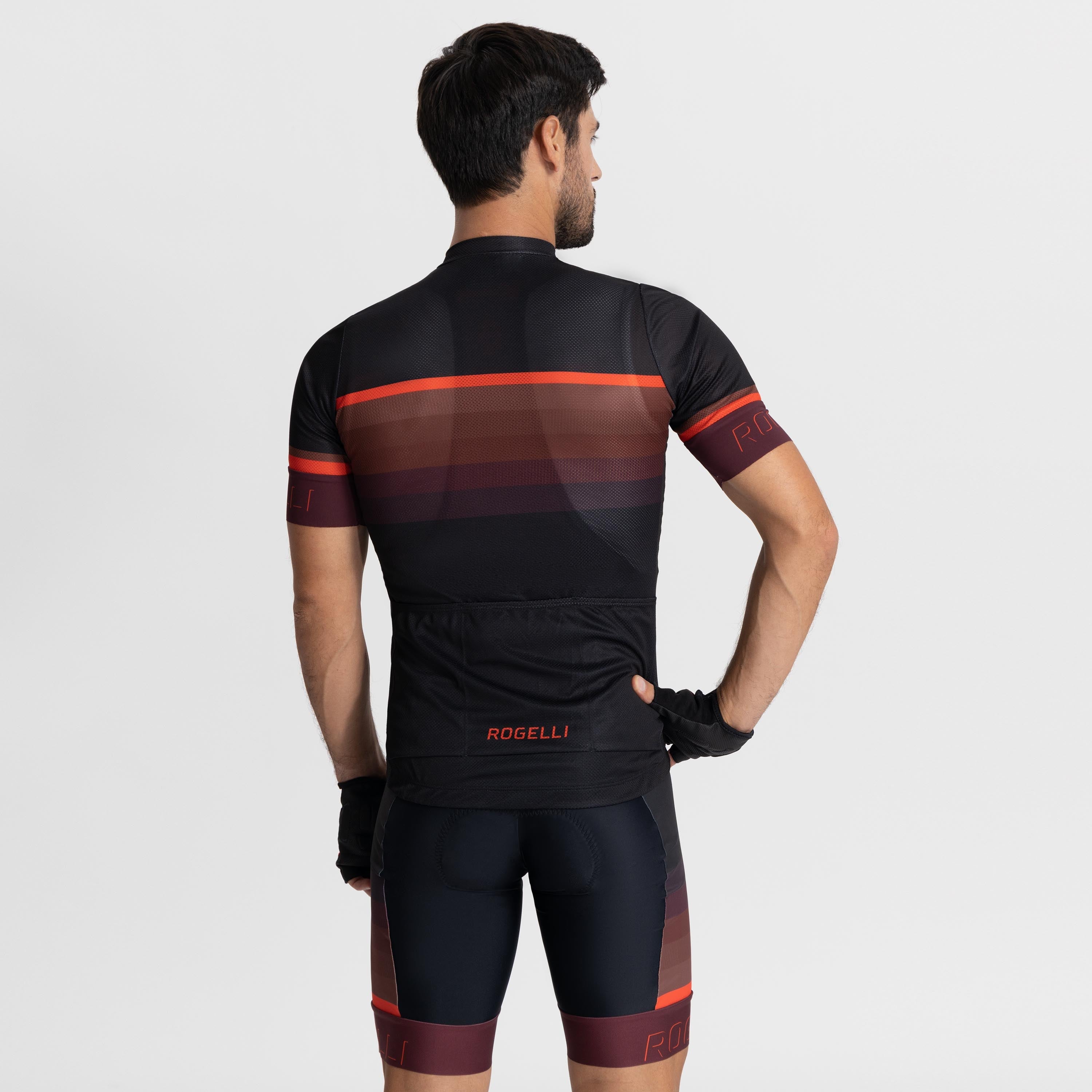 Hero II bicycle shirt Men - Black/Bordeaux/Red