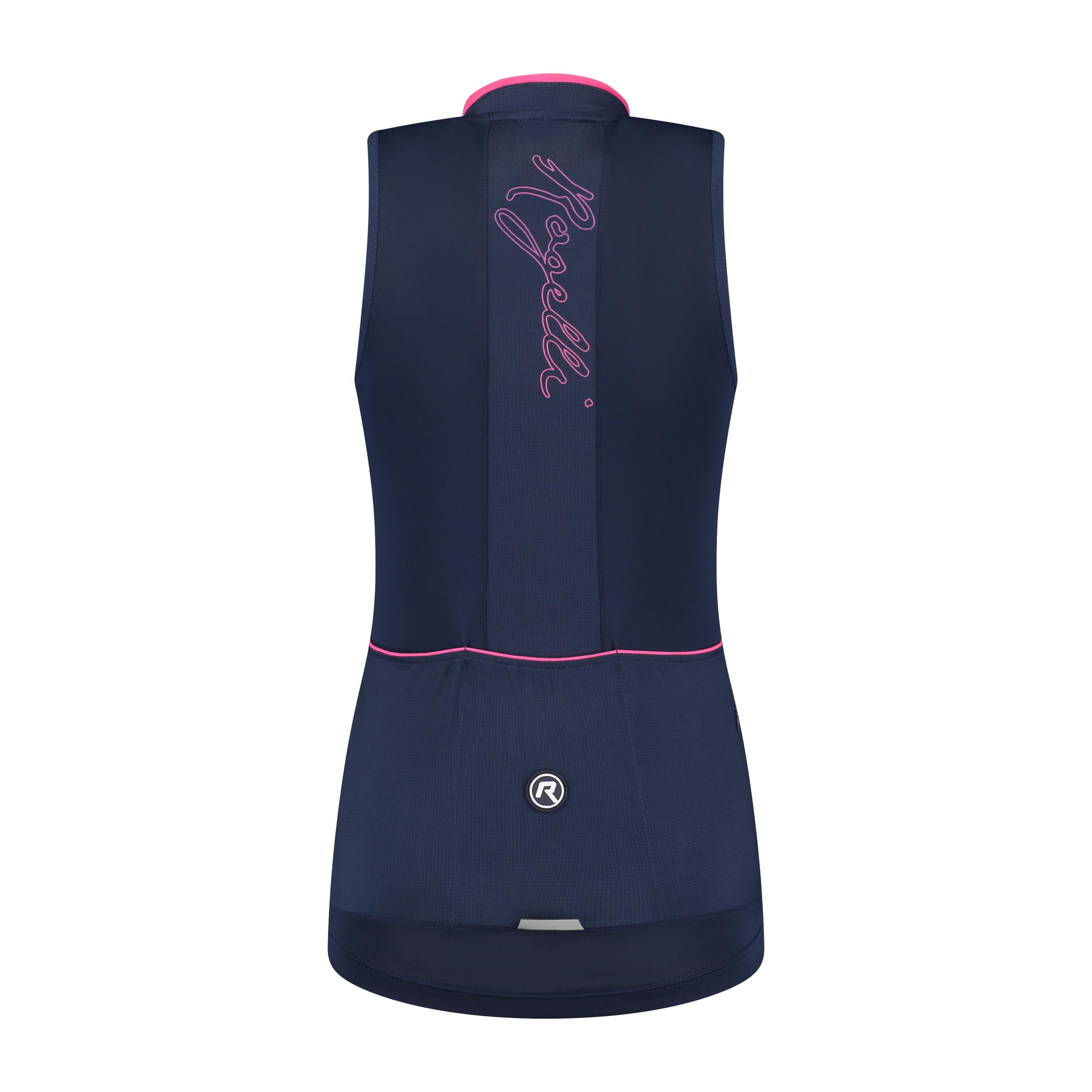 Essential Bicycle shirt without sleeve ladies - Dark blue/pink