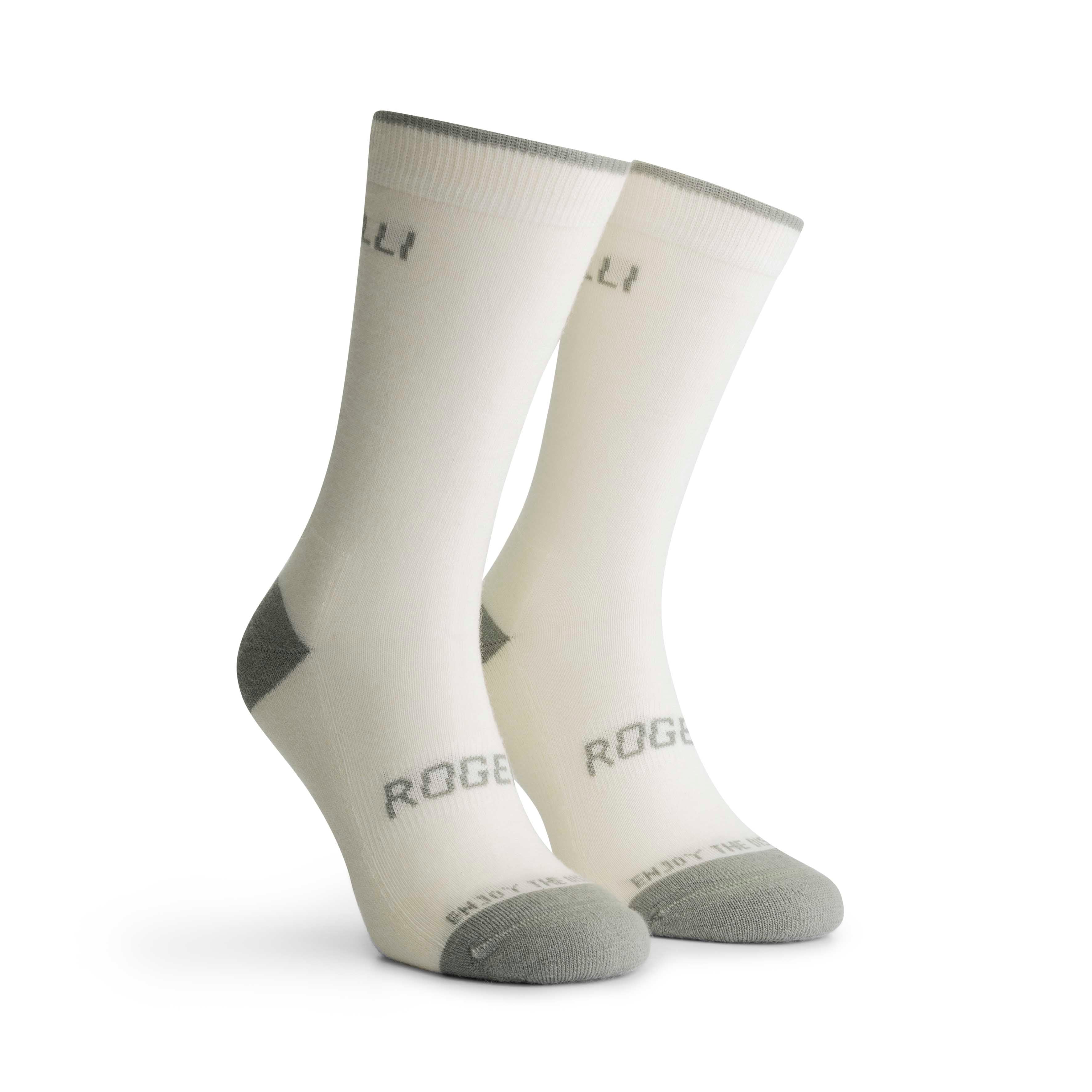 2 -Pack Merino Wool Winter Bicycle Socks - Army Groen/Taupe