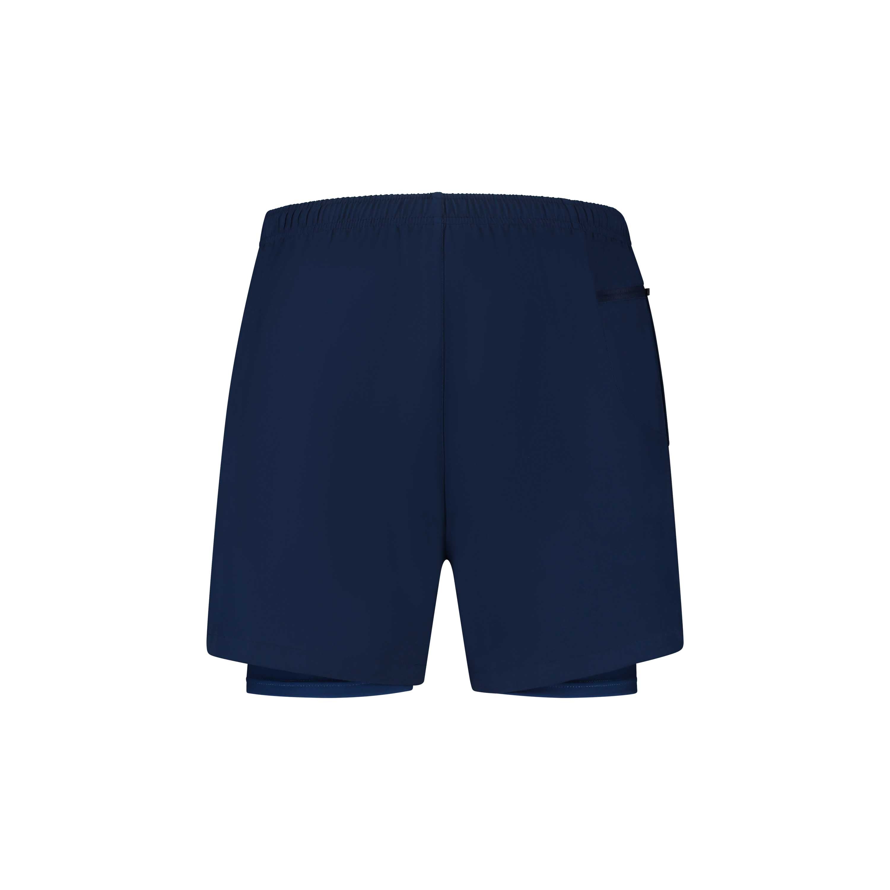 Rogelli Essential 2-en-1 short de course Homme dos bleu.