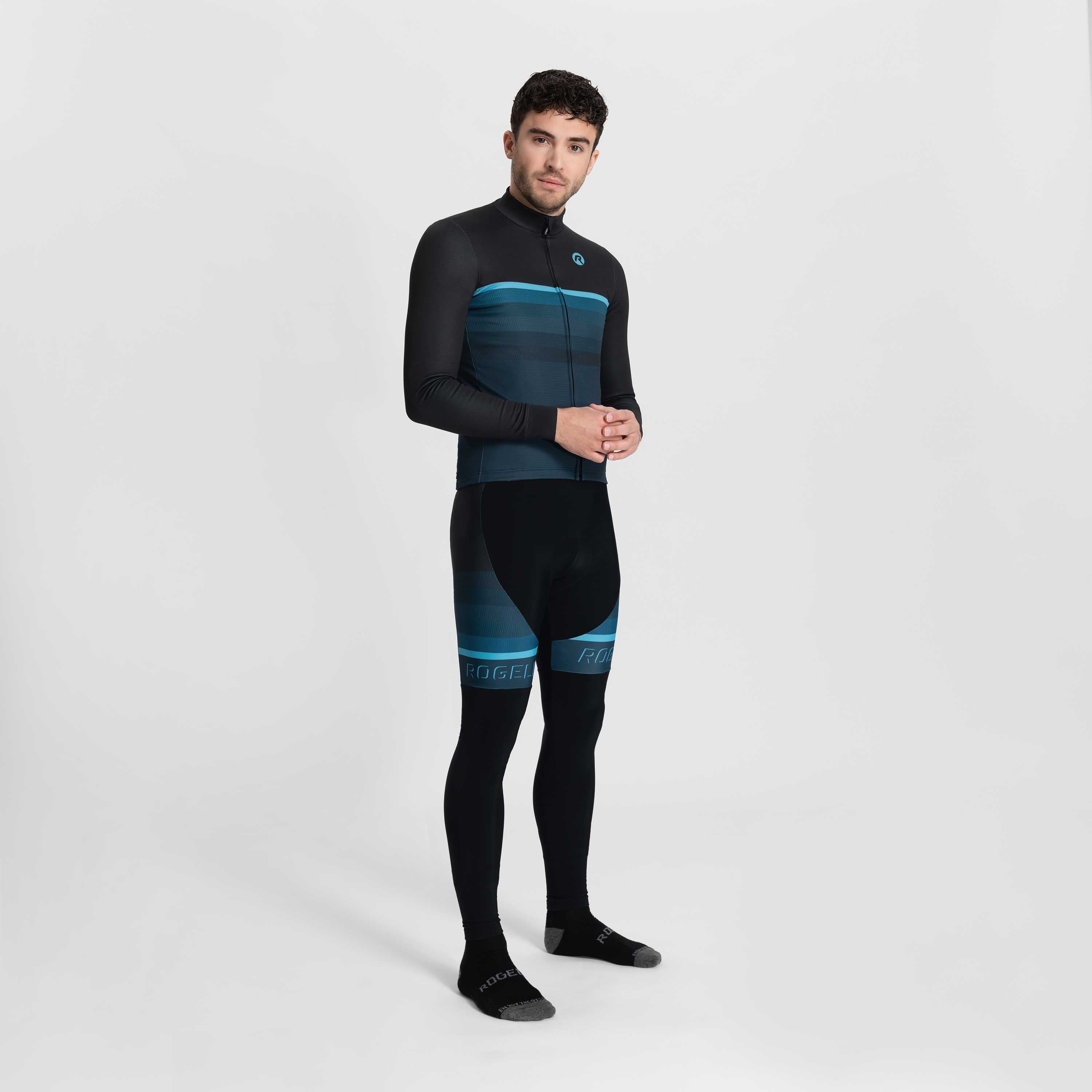 Hero II Radtrikot Langarm Herren - Schwarz/Blau