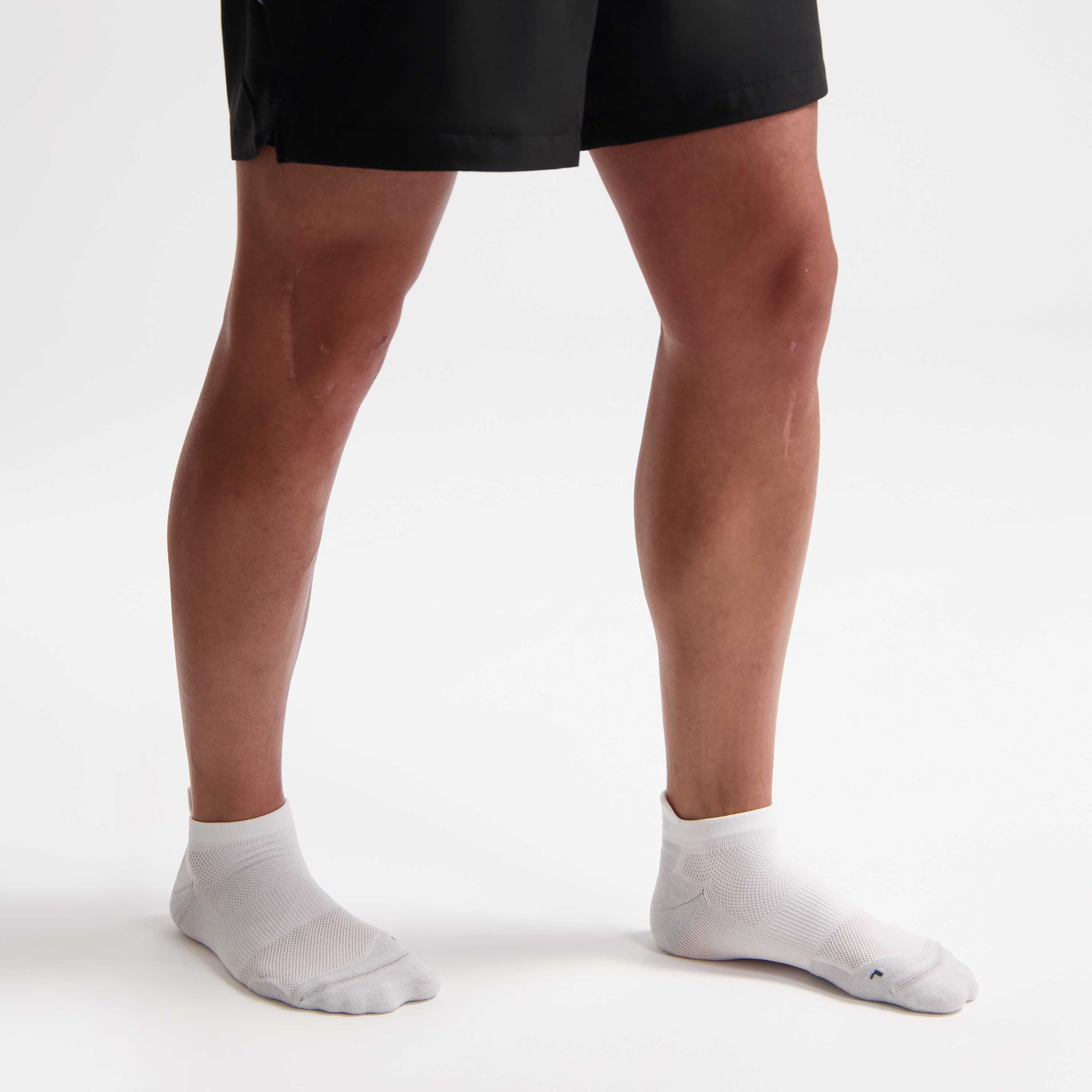 3-pack Core No show running socks - white/gray
