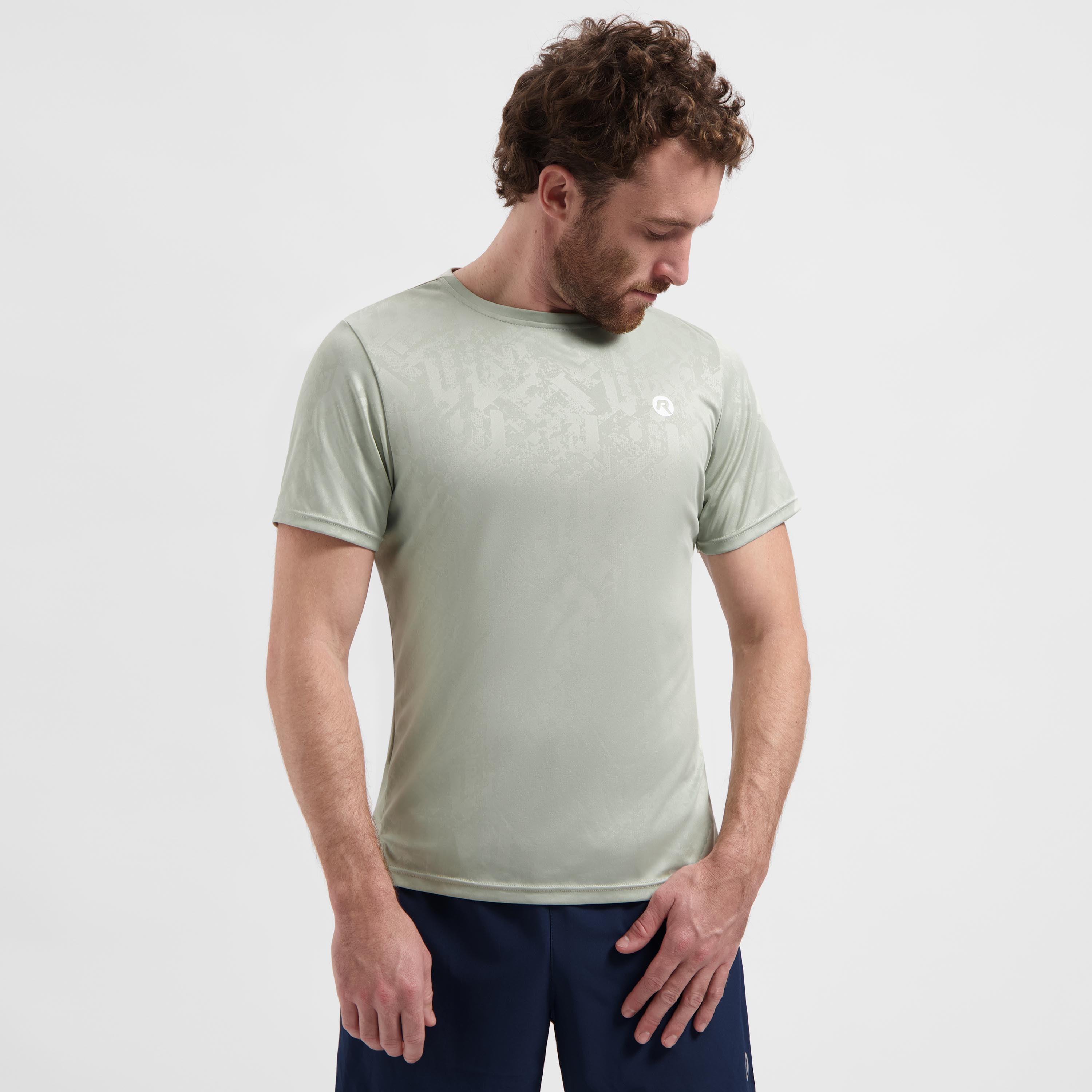 Motion Laufshirt Herren - Aqua Grau Relief