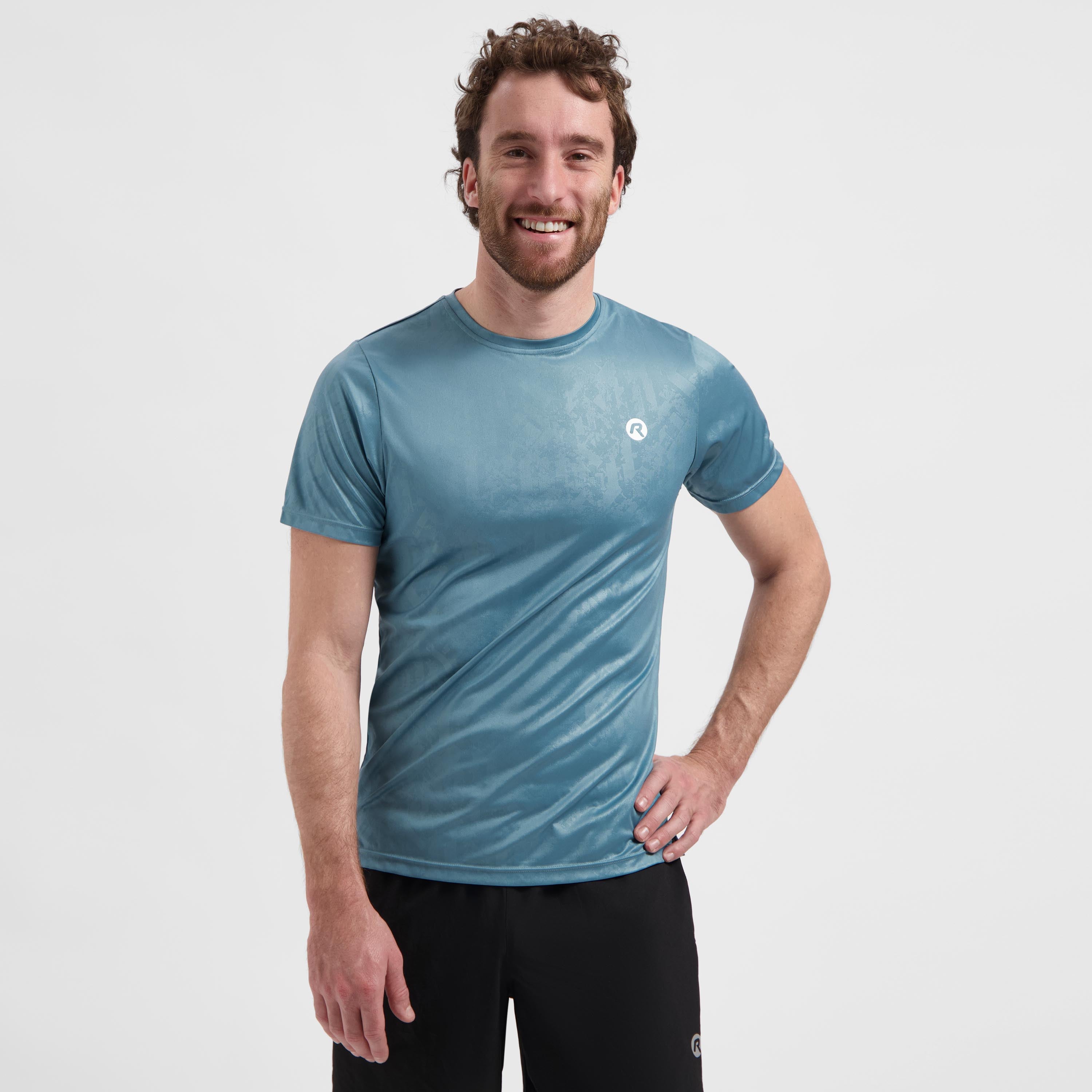 Motion Hardloopshirt Heren - Storm Blauw Reliëf