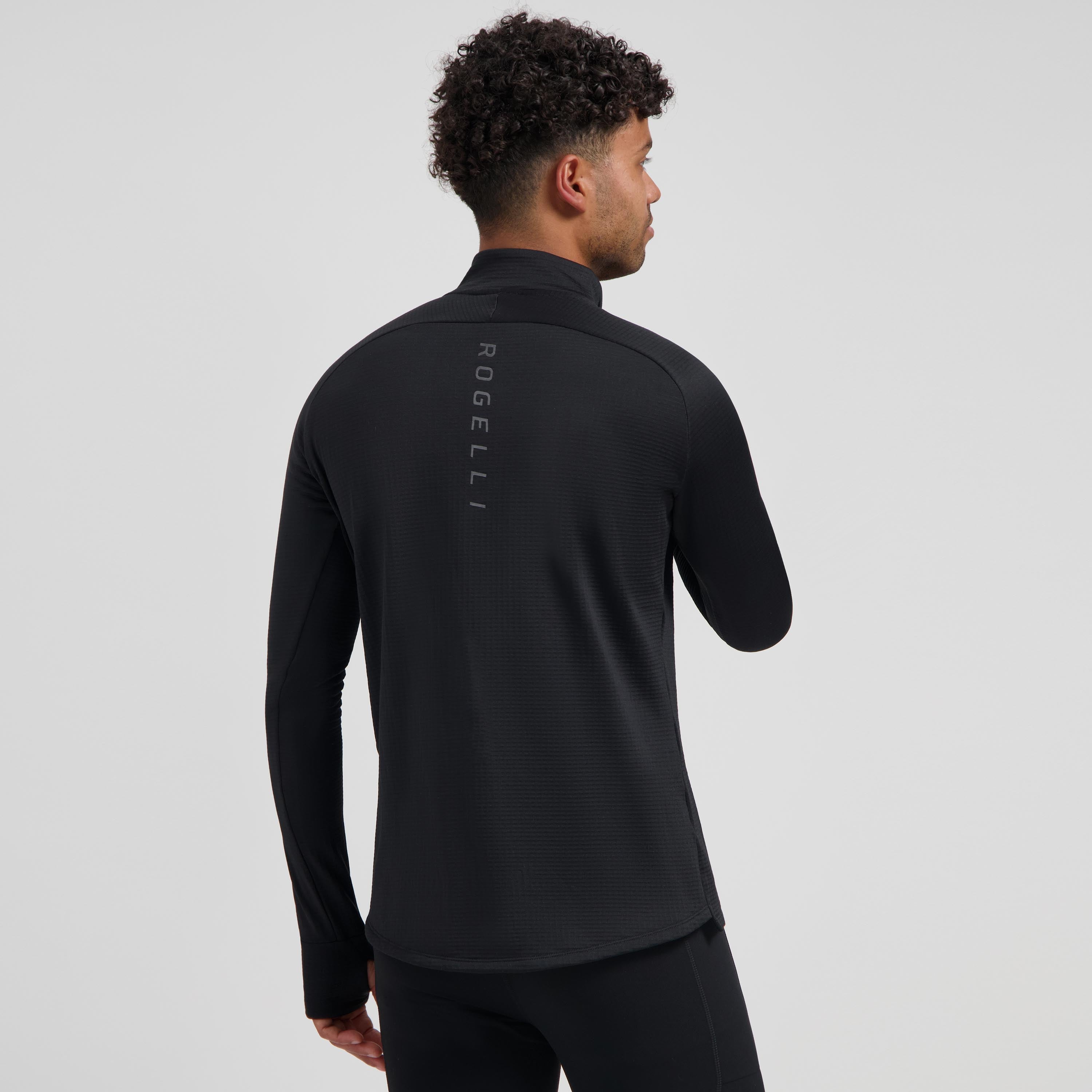 Essential Running top long sleeve 1/2 zip Men - Black