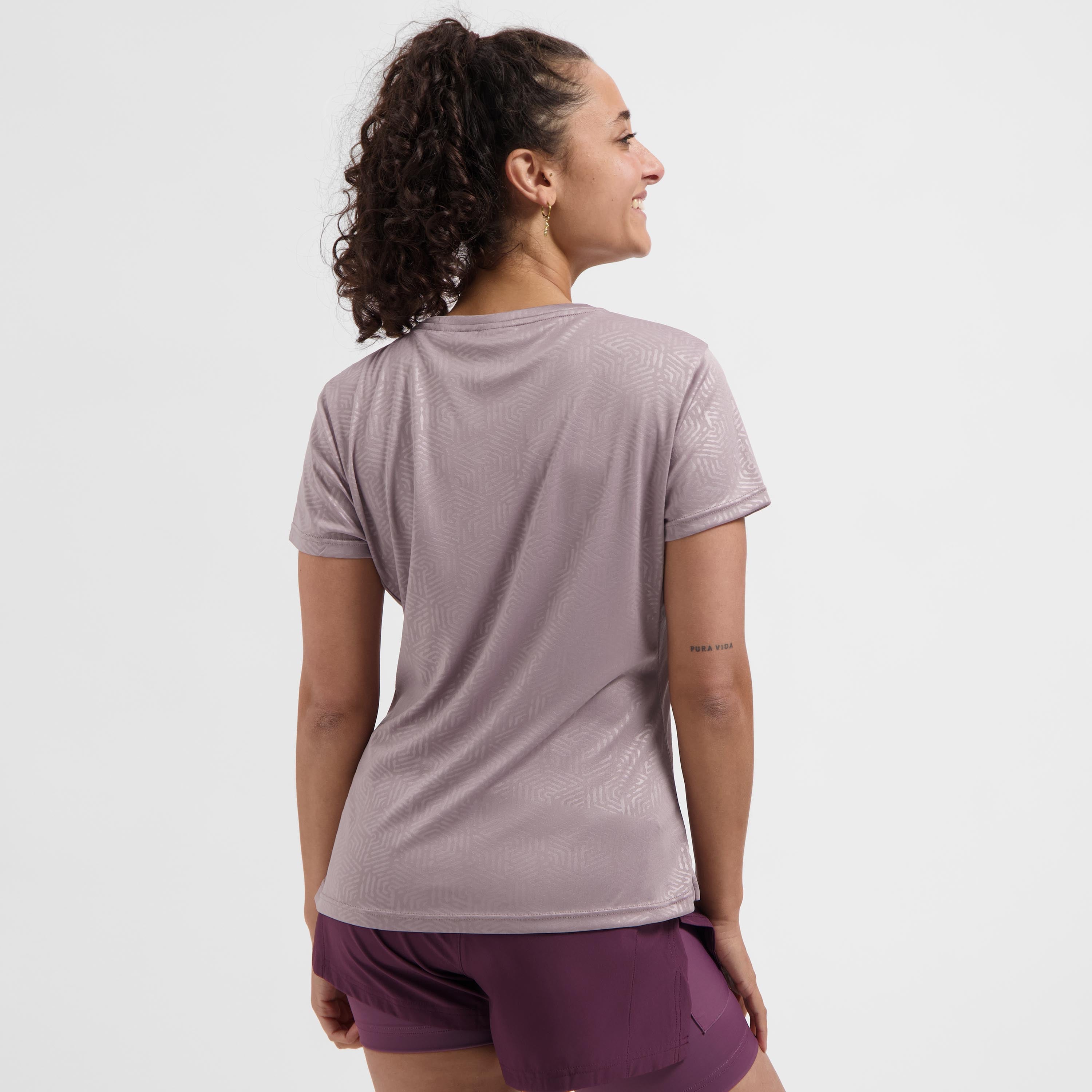 Motion Hardloopshirt Dames - Mauve Reliëf