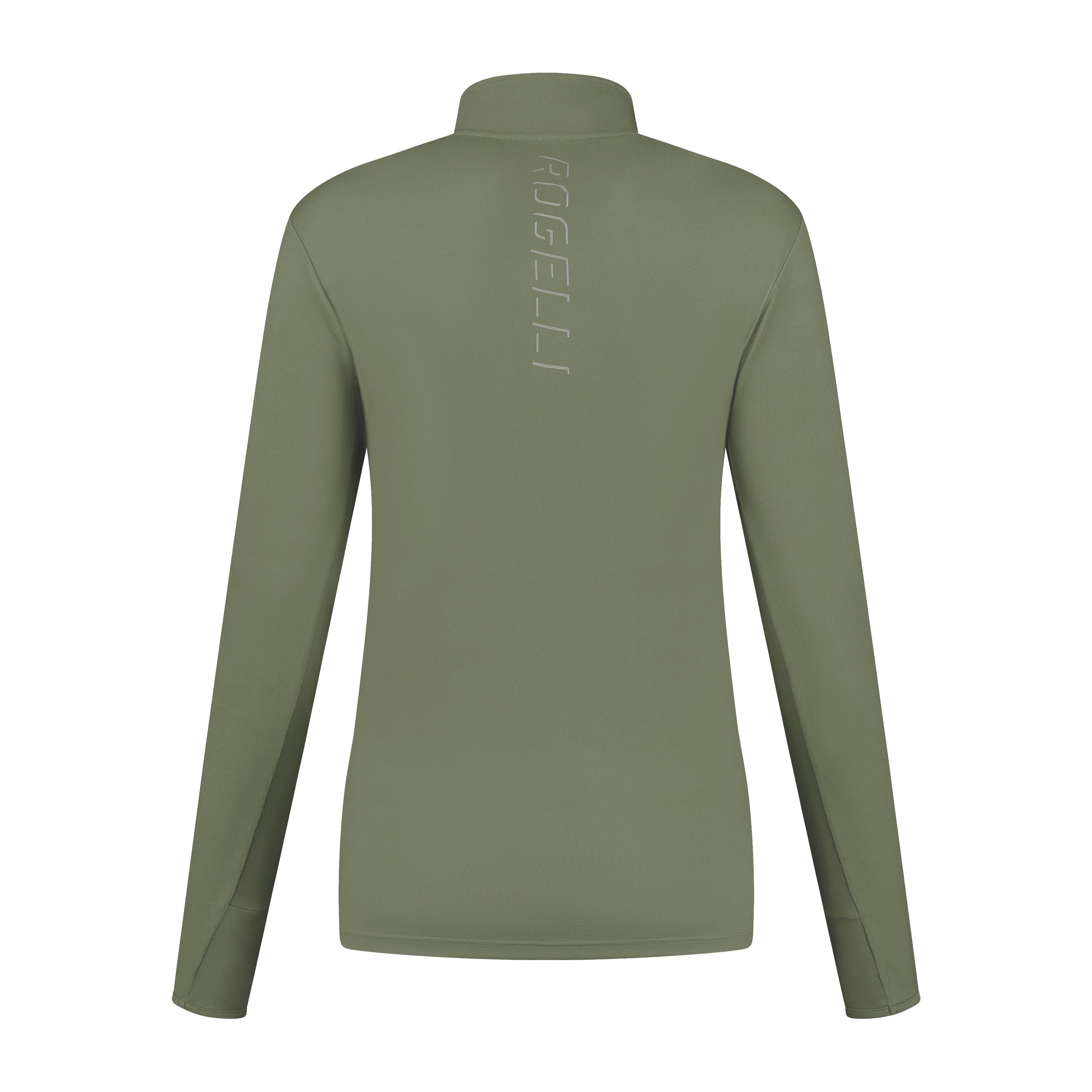 Core Running top long sleeve 1/2 ZIP Ladies - Army green