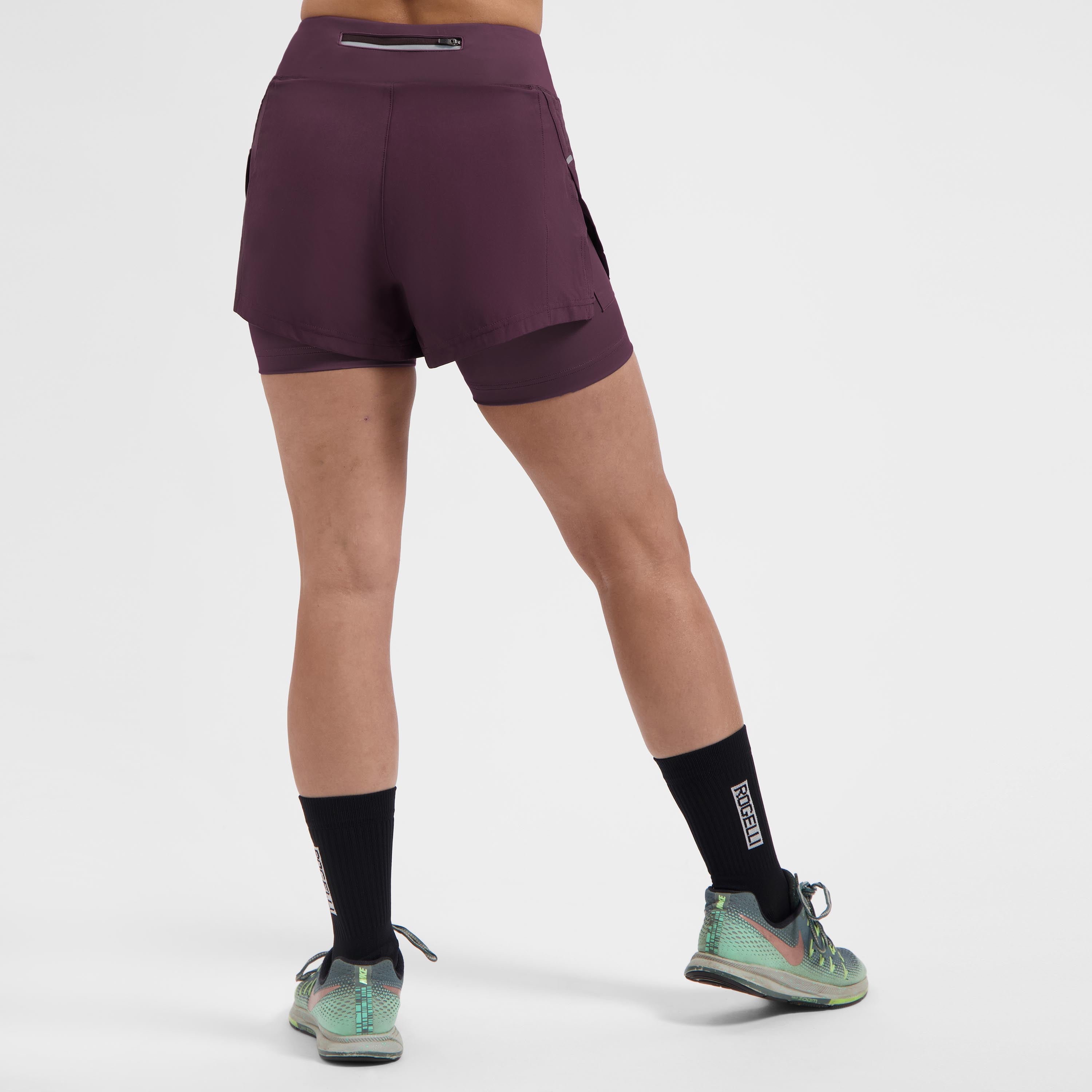 Essential 2-in-1 Hardloopshort Dames - Eggplant