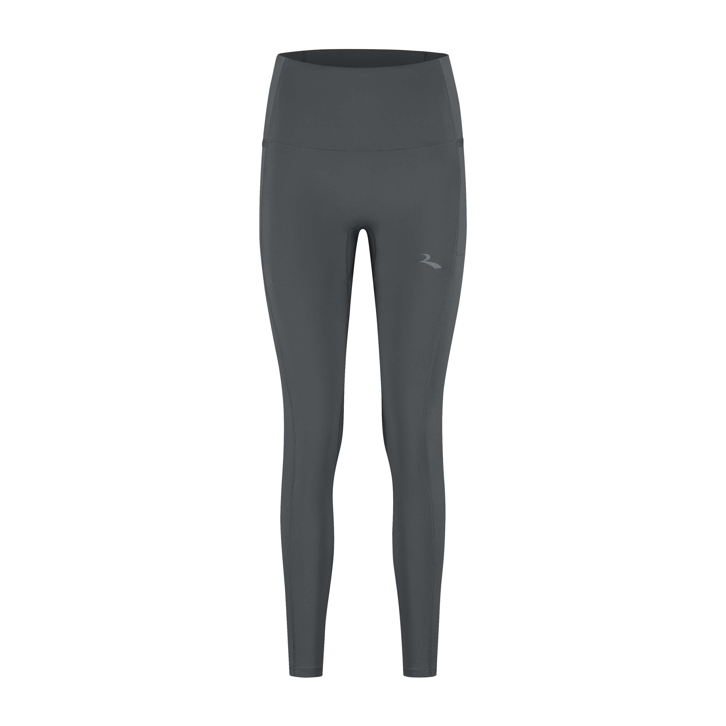 Rogelli Essential lange hardlooptight dames grijs voorkant.
