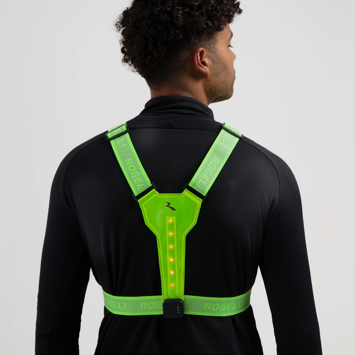 Rogelli Gilet LED USB Éclairage courir Homme support fluoré.