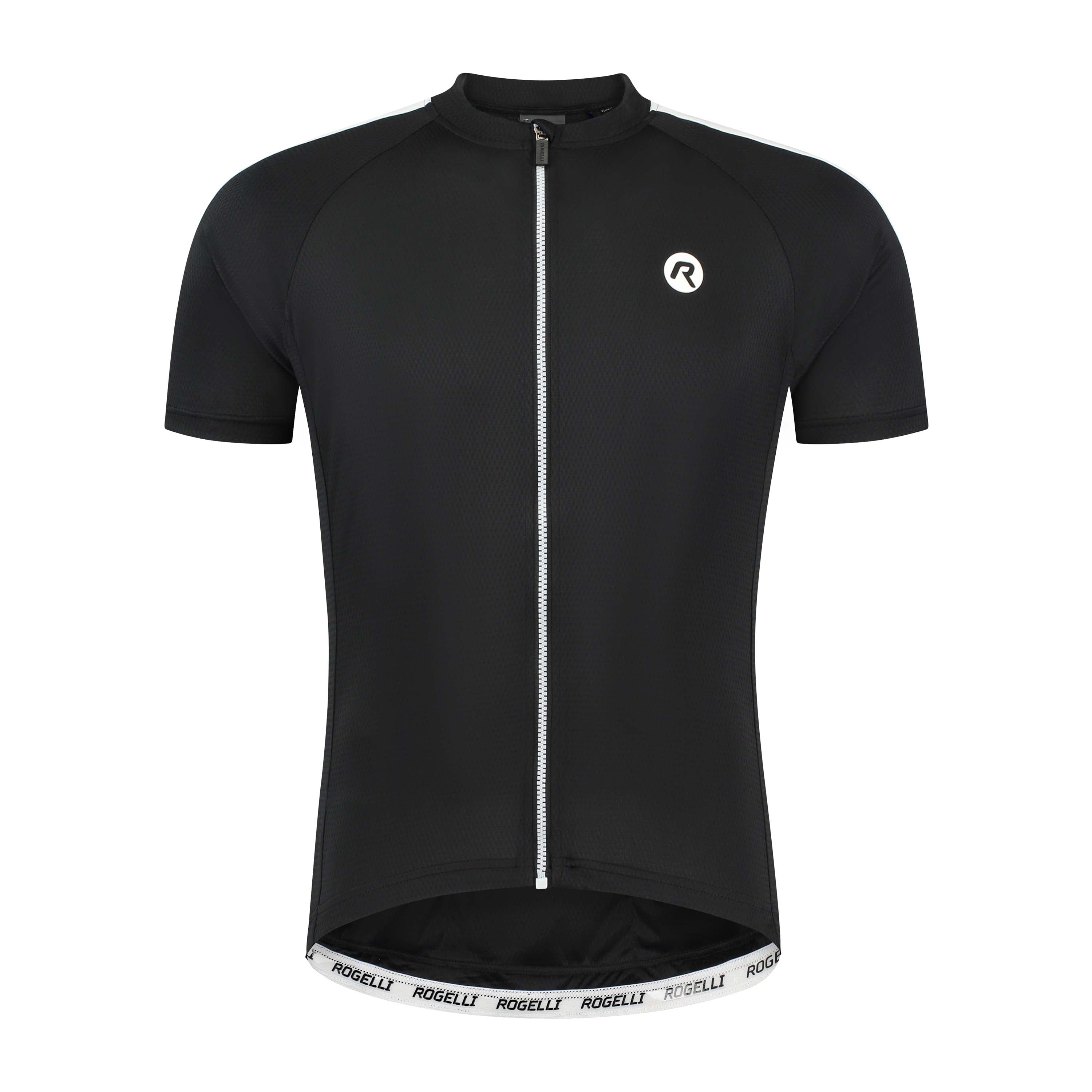 Rogelli Explore fietsshirt heren zwart korte mouw voorkant.