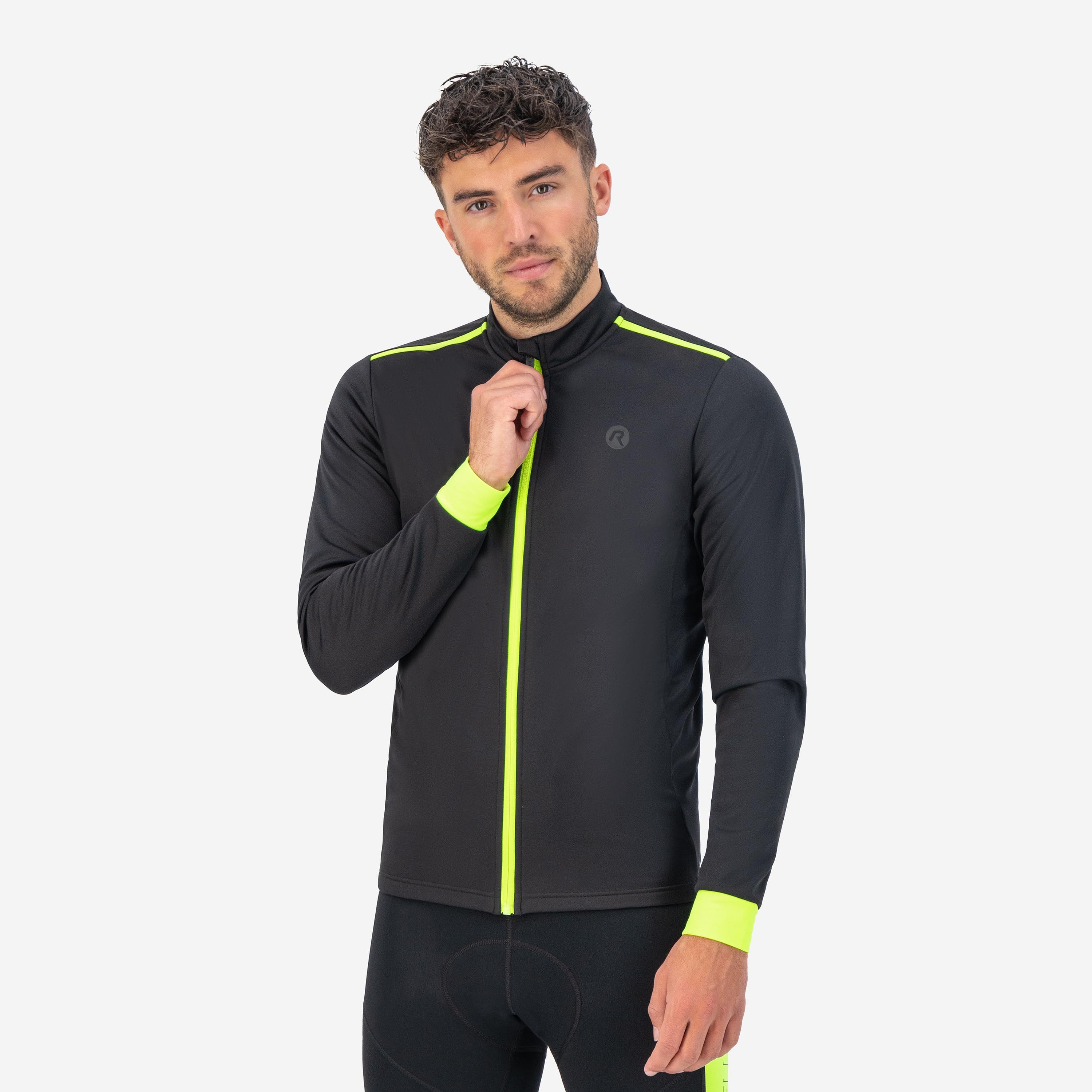 Core Winter Fietsjack Heren - Zwart/Neon Geel