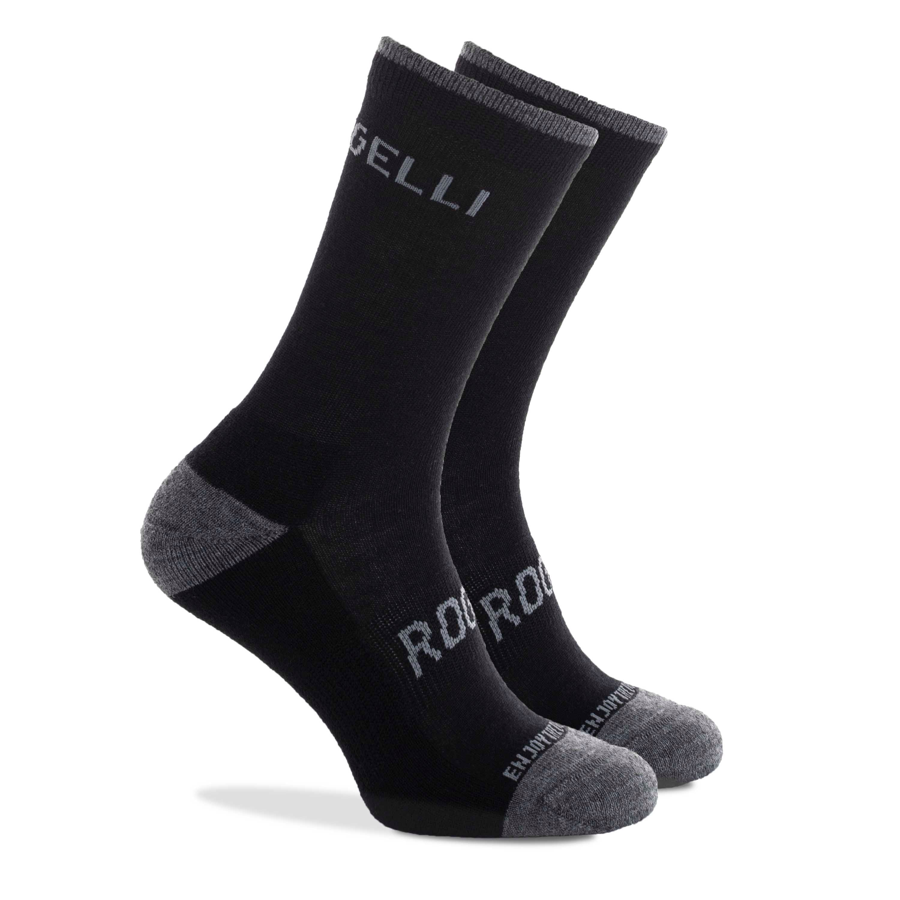 Merino Wool Winter Cycling Socks - Black