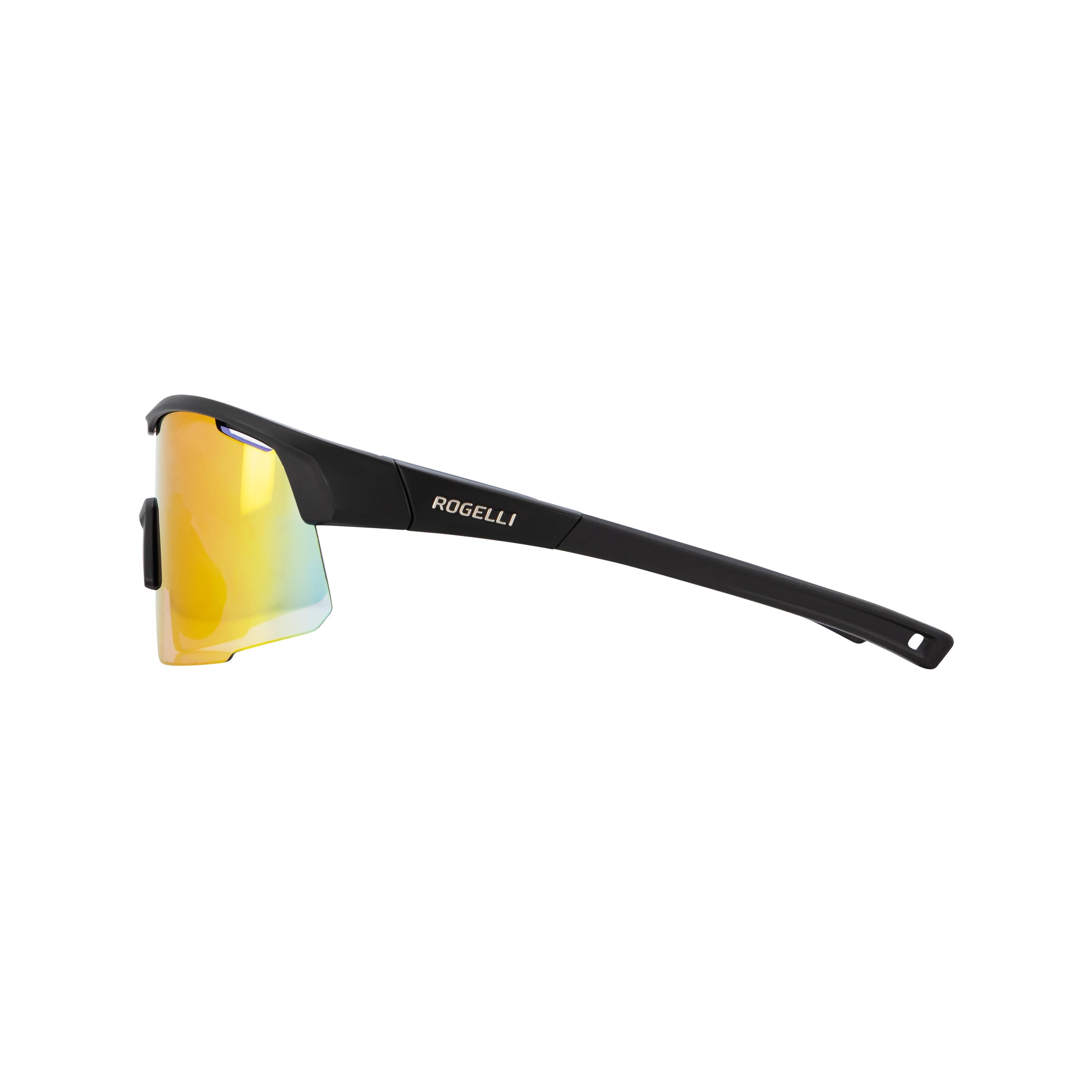 Rogelli Pulse fietsbril zwart zijkant.