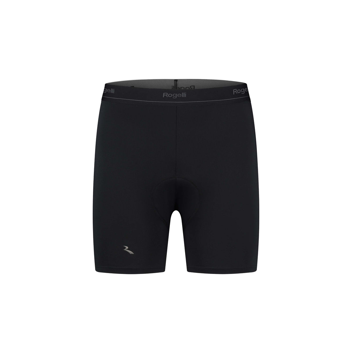 Rogelli fietsboxershort heren zwart voorkant.