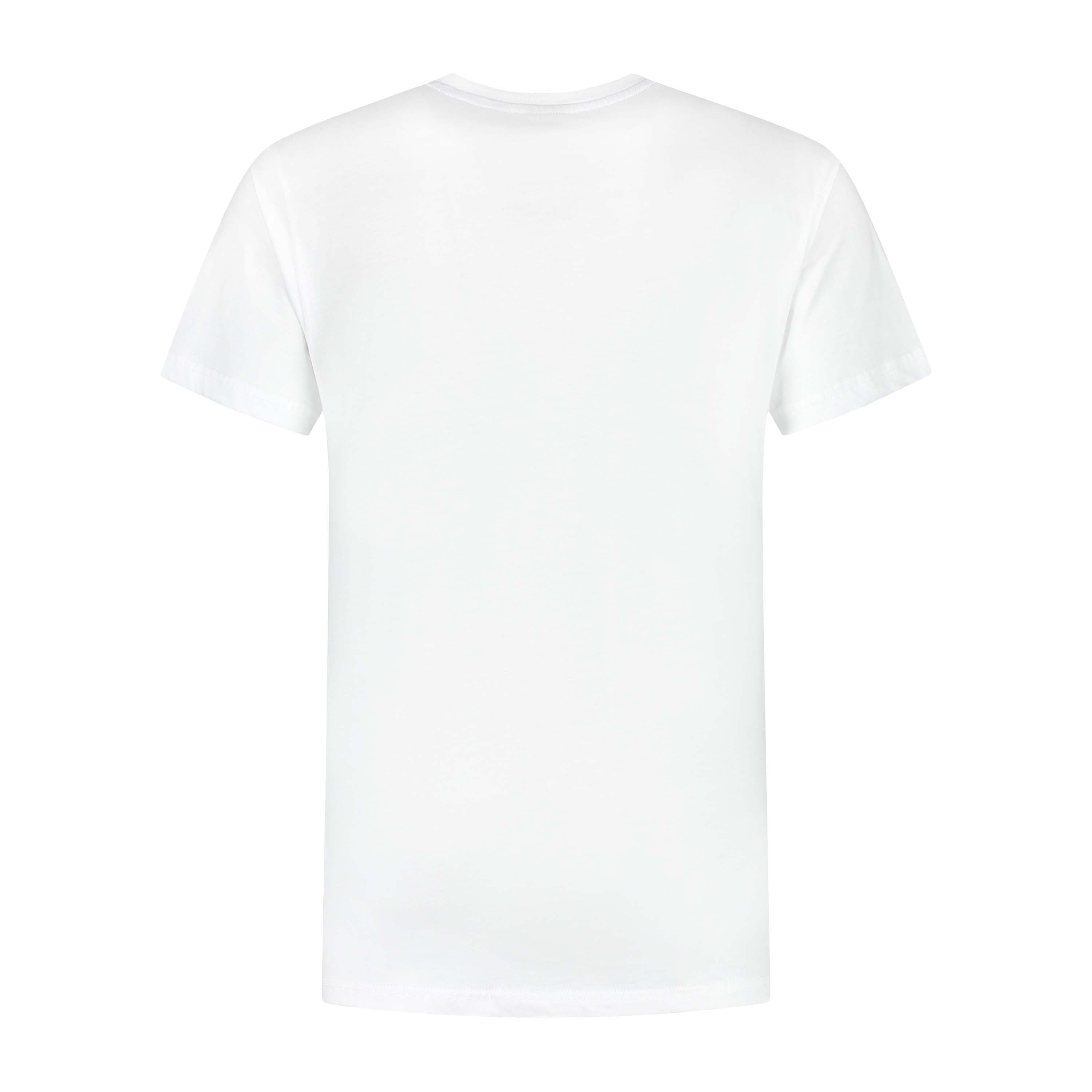 Rogelli Casual Enjoy Life Graphic t-shirt korte mouwen heren wit achterkant.