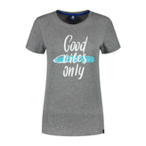 Enjoy T-Shirt mit Life-Grafik Damen - Grau