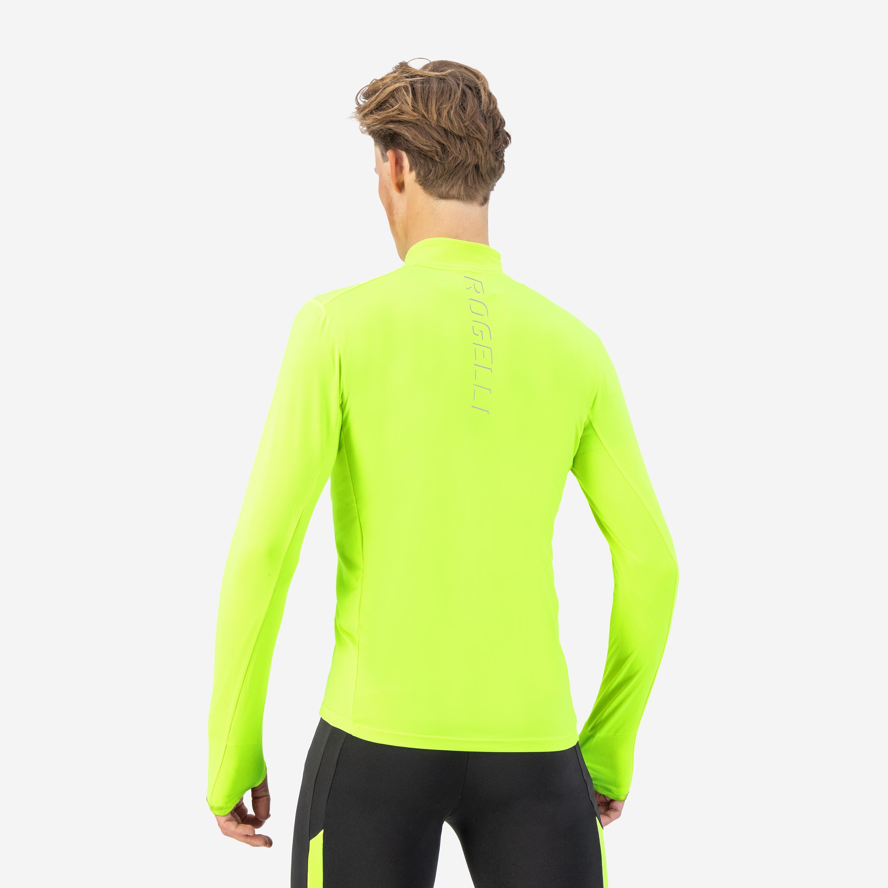 Core Running top long sleeve 1/2 zip Men - Neon yellow
