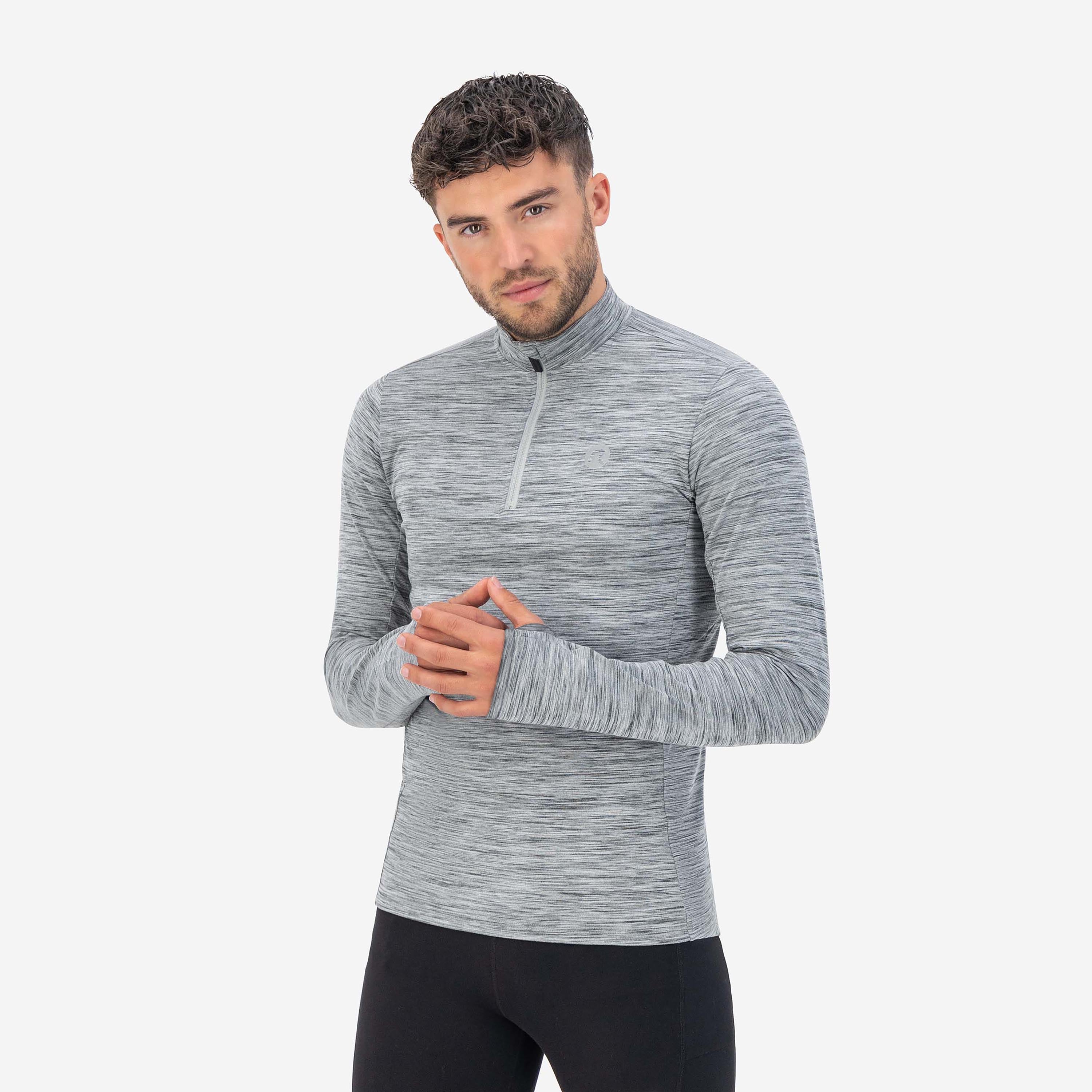 Core Running top long sleeve 1/2 zip Men - Gray