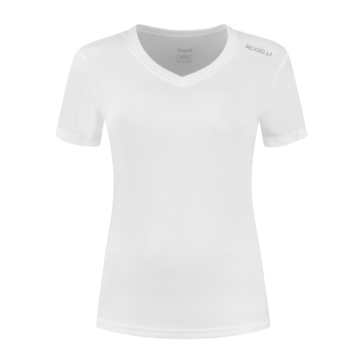 Rogelli Promo chemise Manches courtes Femme devant blanc.