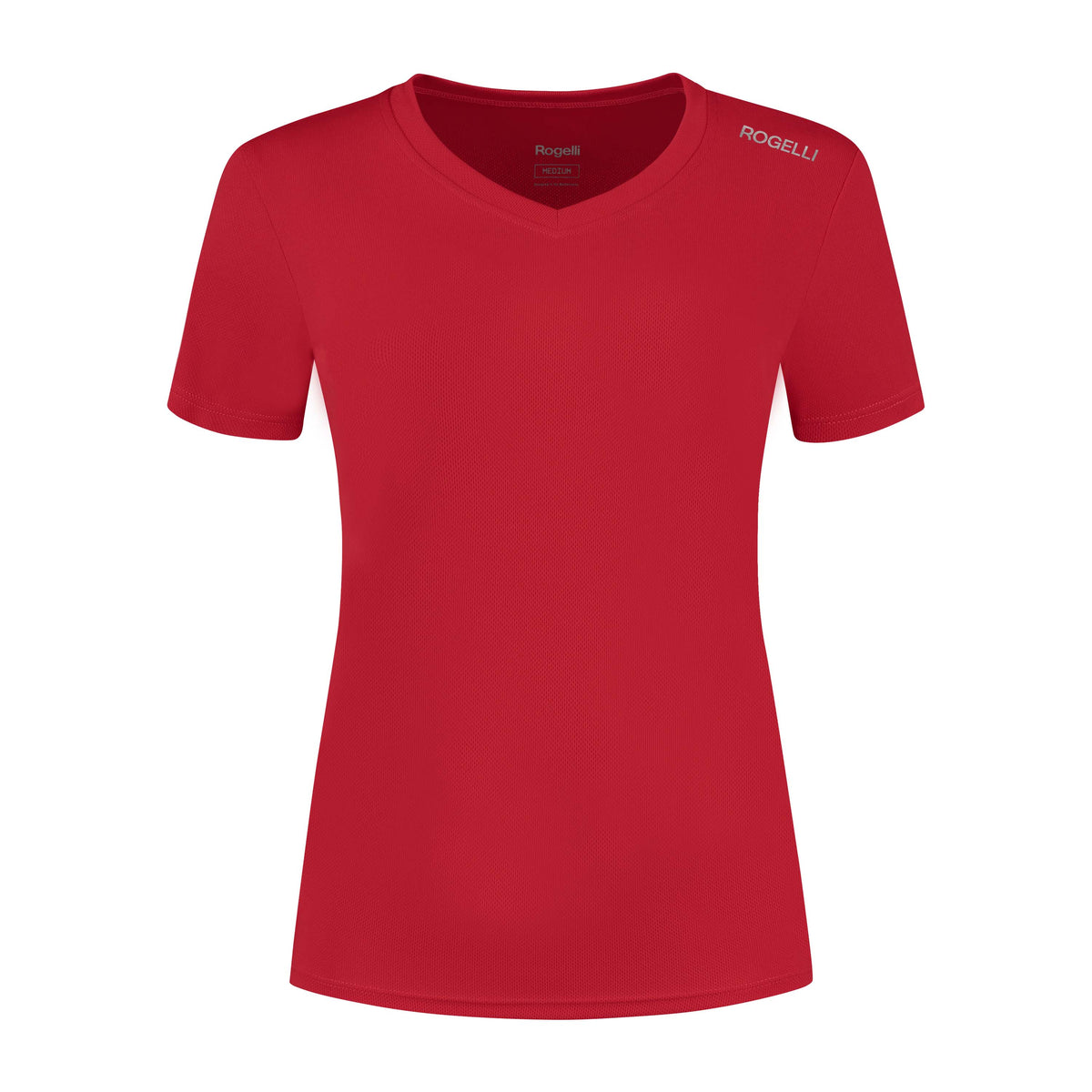Rogelli Promo chemise Manches courtes Femme devant rouge.