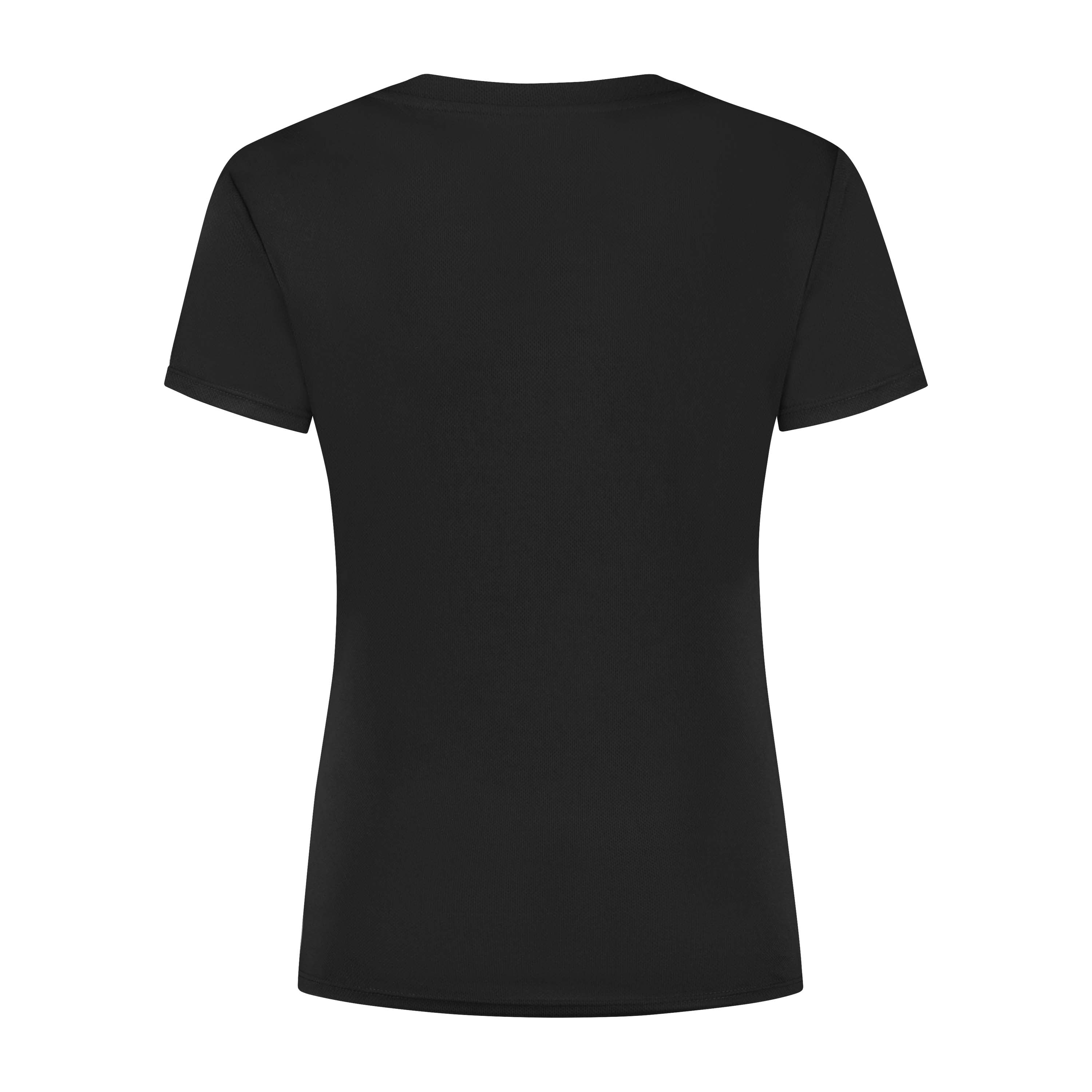 Rogelli Promo shirt korte mouw dames zwart achterkant.