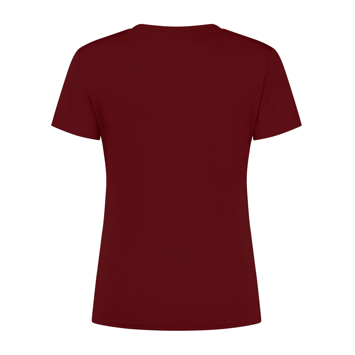 Rogelli Promo chemise Manches courtes Femme dos bordeaux.