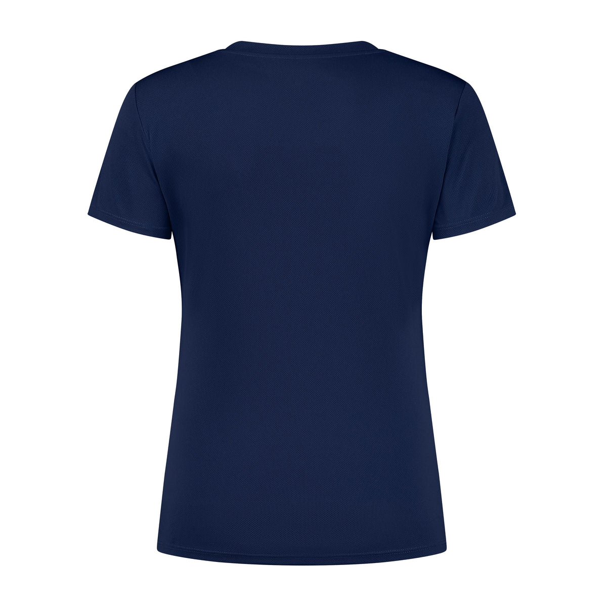 Rogelli Promo chemise Manches courtes Femme dos bleu foncé.