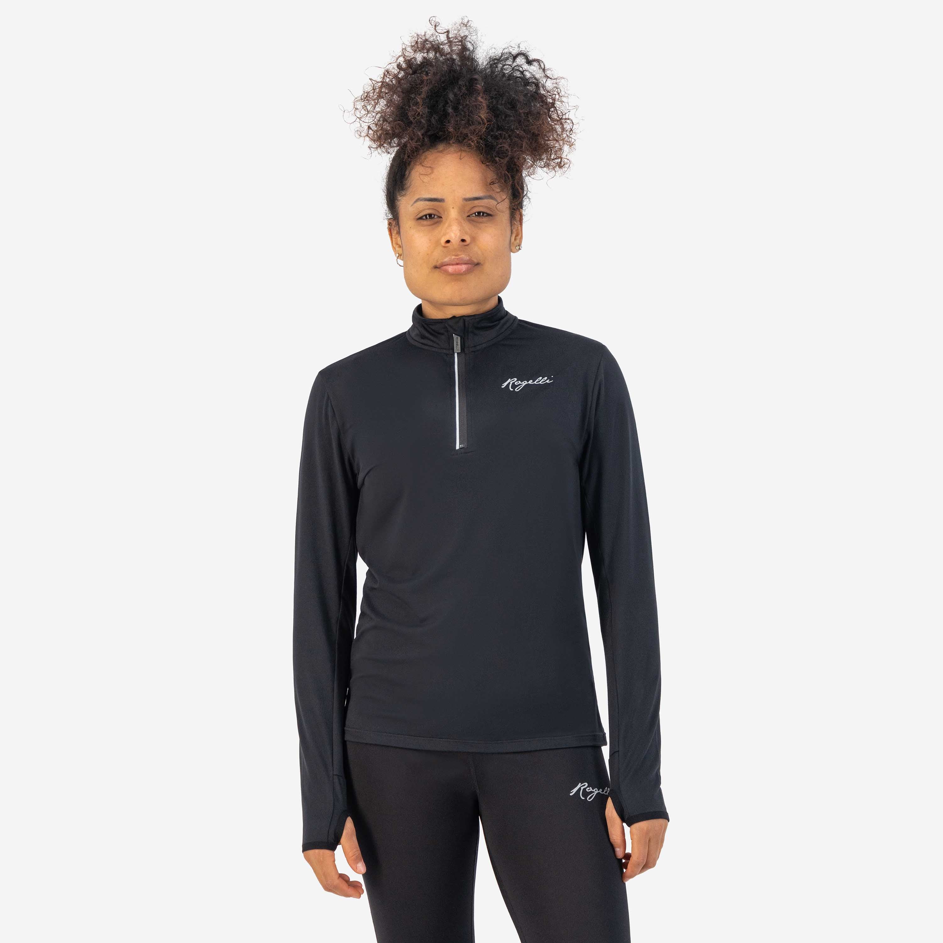 Core Running top long sleeve 1/2 ZIP Ladies - Black