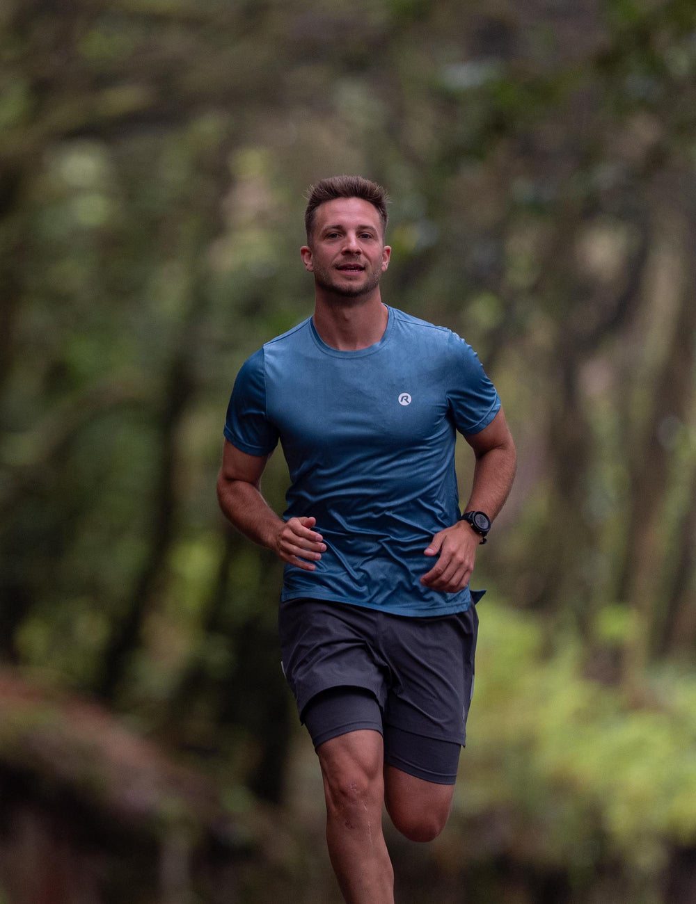 Motion Hardloopshirt Heren | Storm Blauw Reliëf | Rogelli
