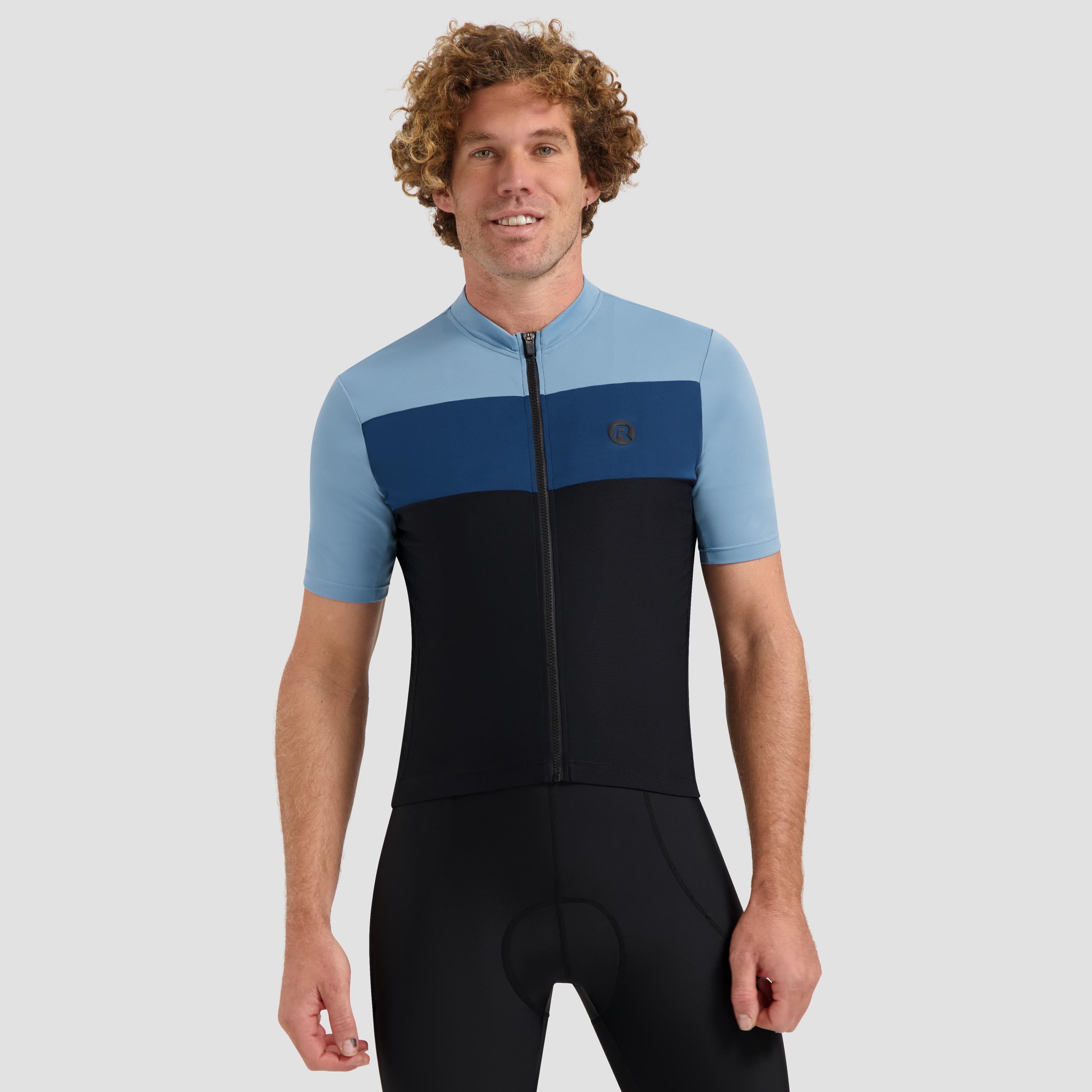Core Block bicycle shirt Men - black/light blue/dark blue