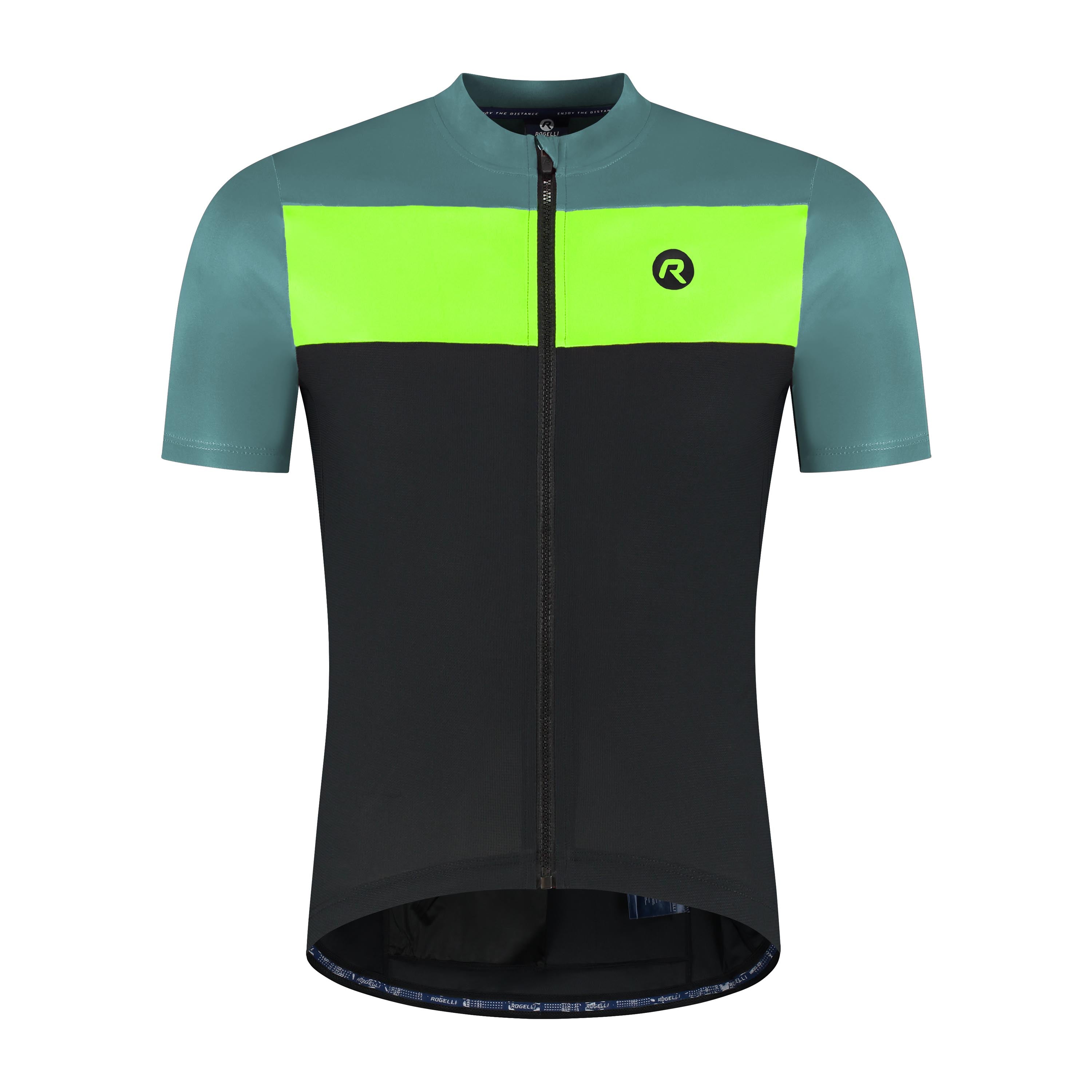 Core Block bicycle shirt Men - black/mint green/neon yellow