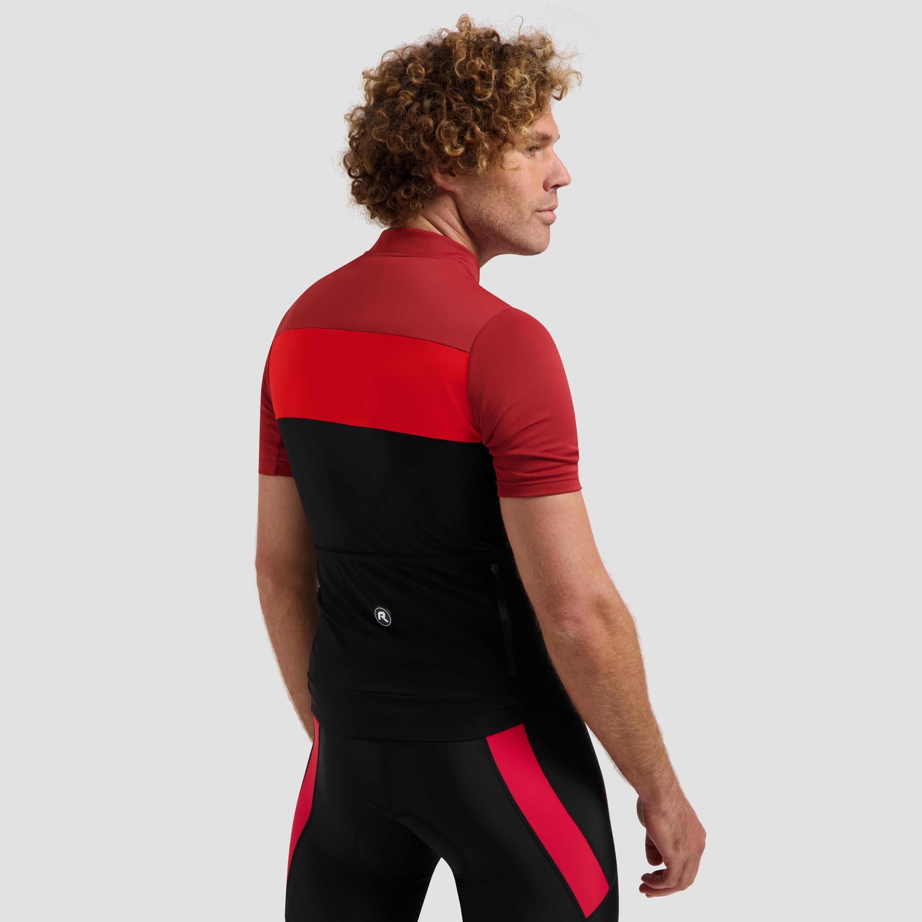 Core Block bicycle shirt Men - Black/Bordeaux/Red