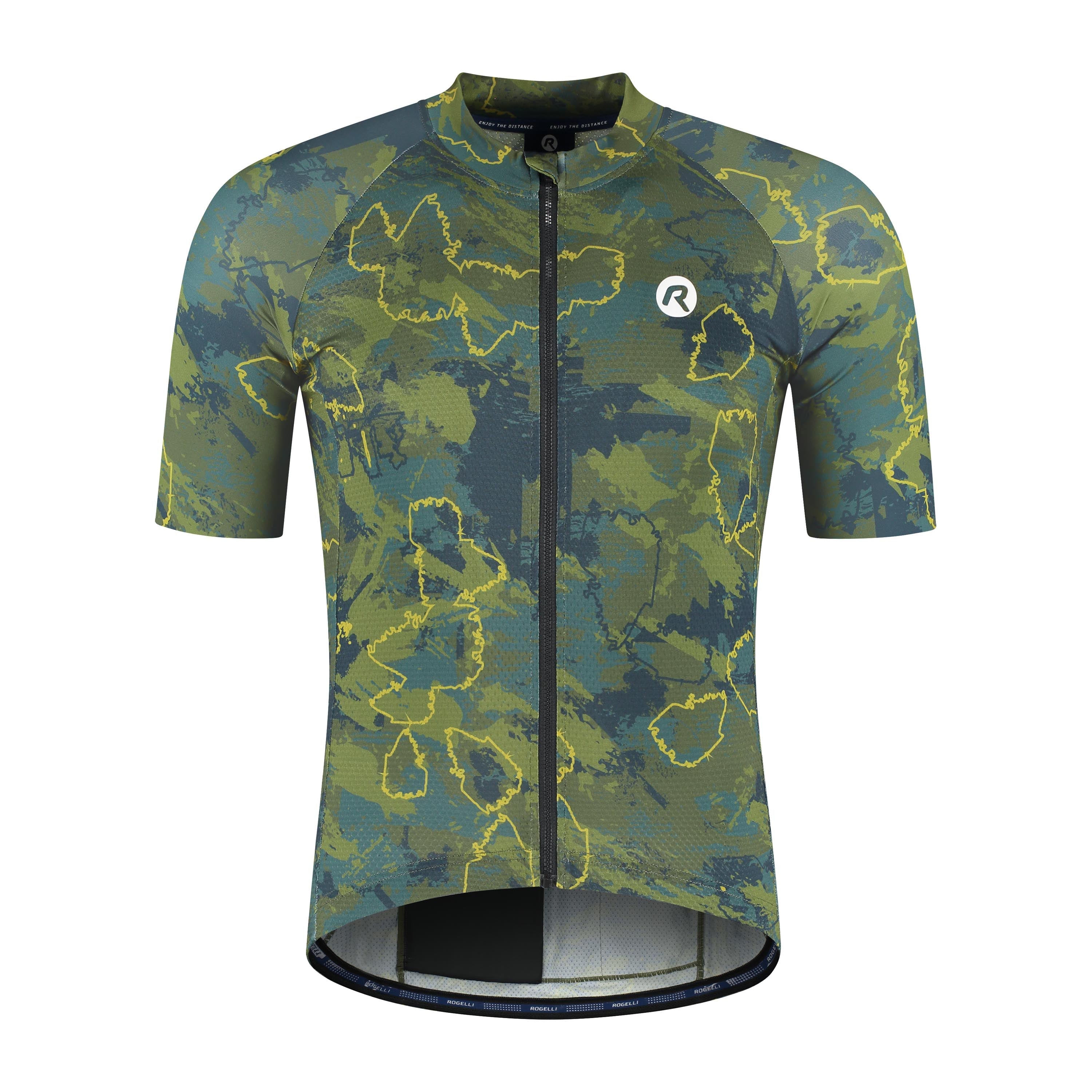 Essential Graphic II bicycle shirt Men - Green/blue/mustard
