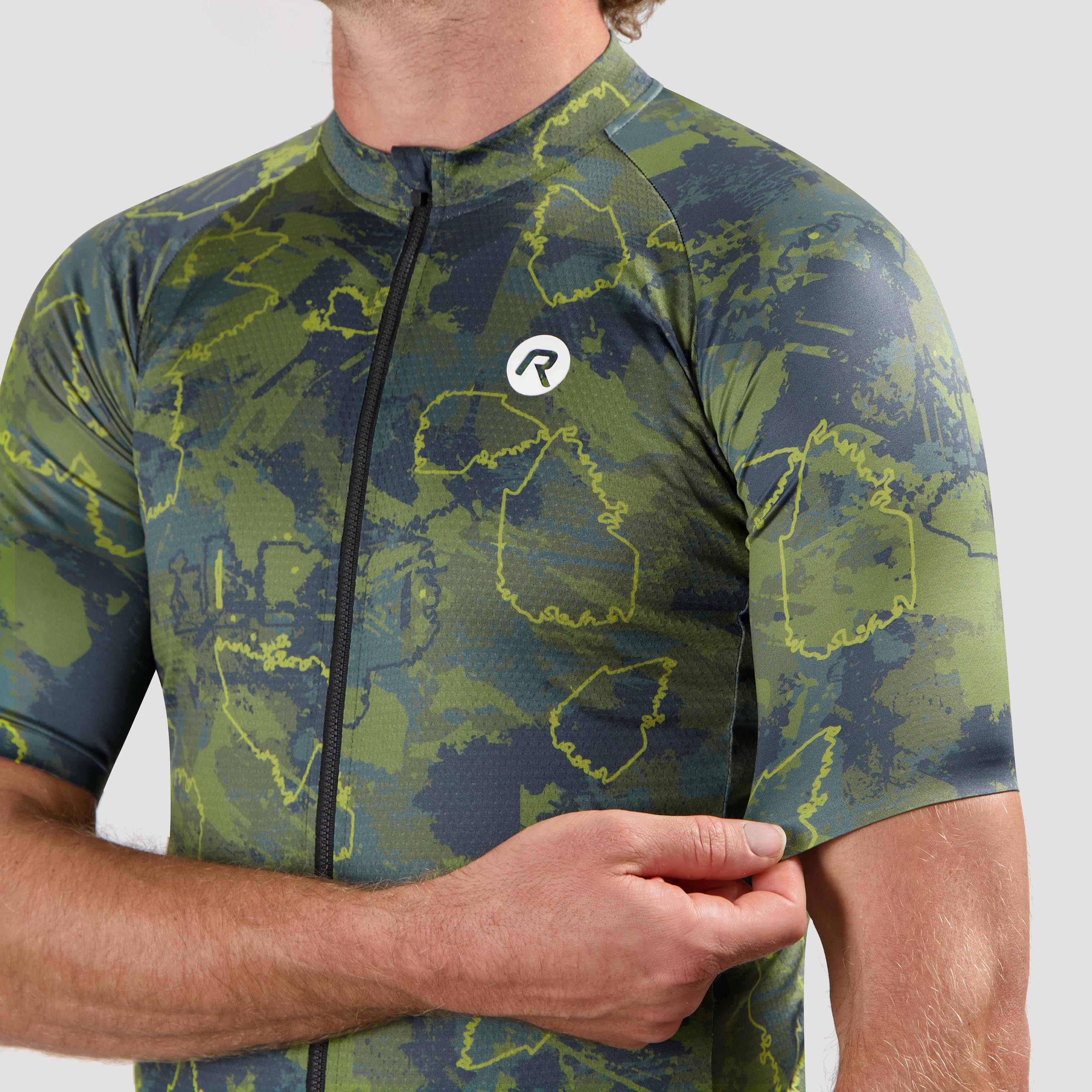 Essential Graphic II bicycle shirt Men - Green/blue/mustard