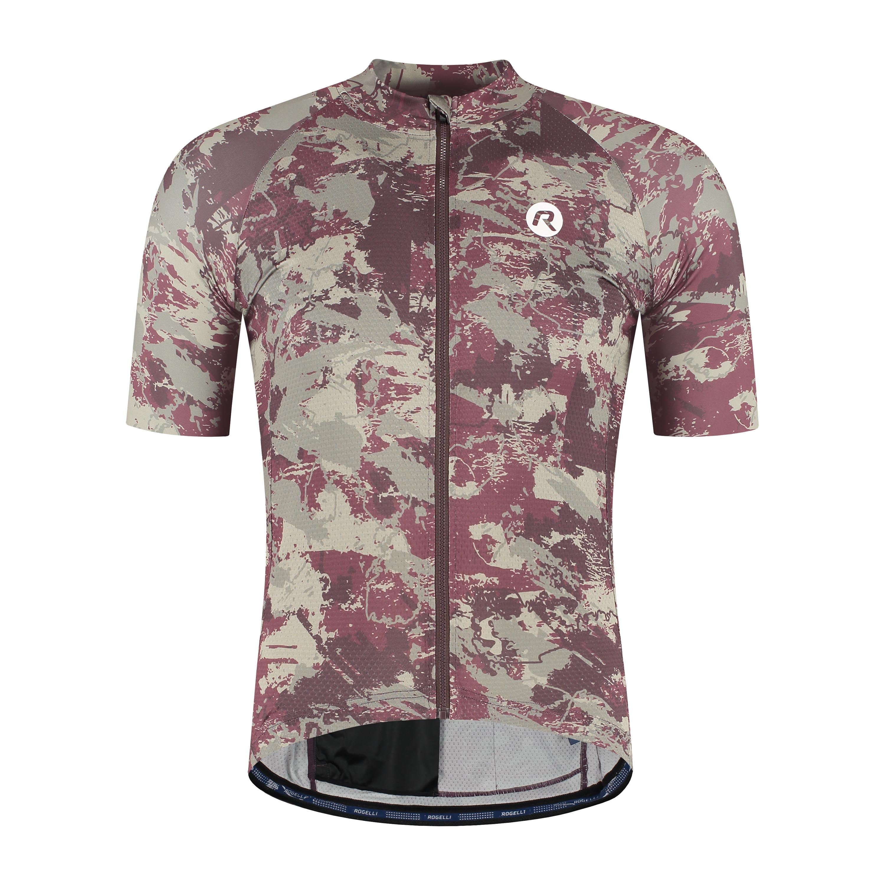 Essential Graphic II bicycle shirt Men - Taupe/Bordeaux