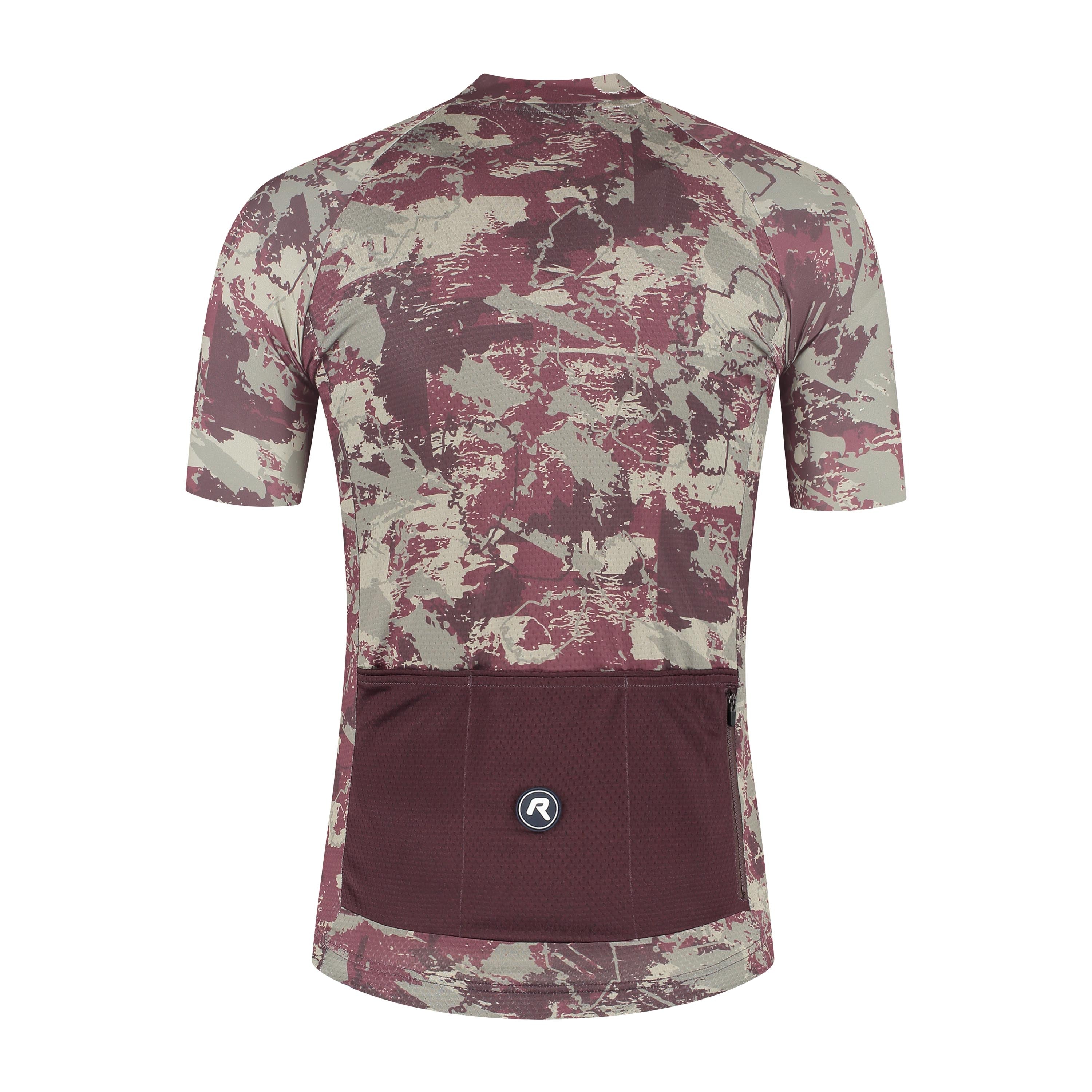 Essential Graphic II bicycle shirt Men - Taupe/Bordeaux