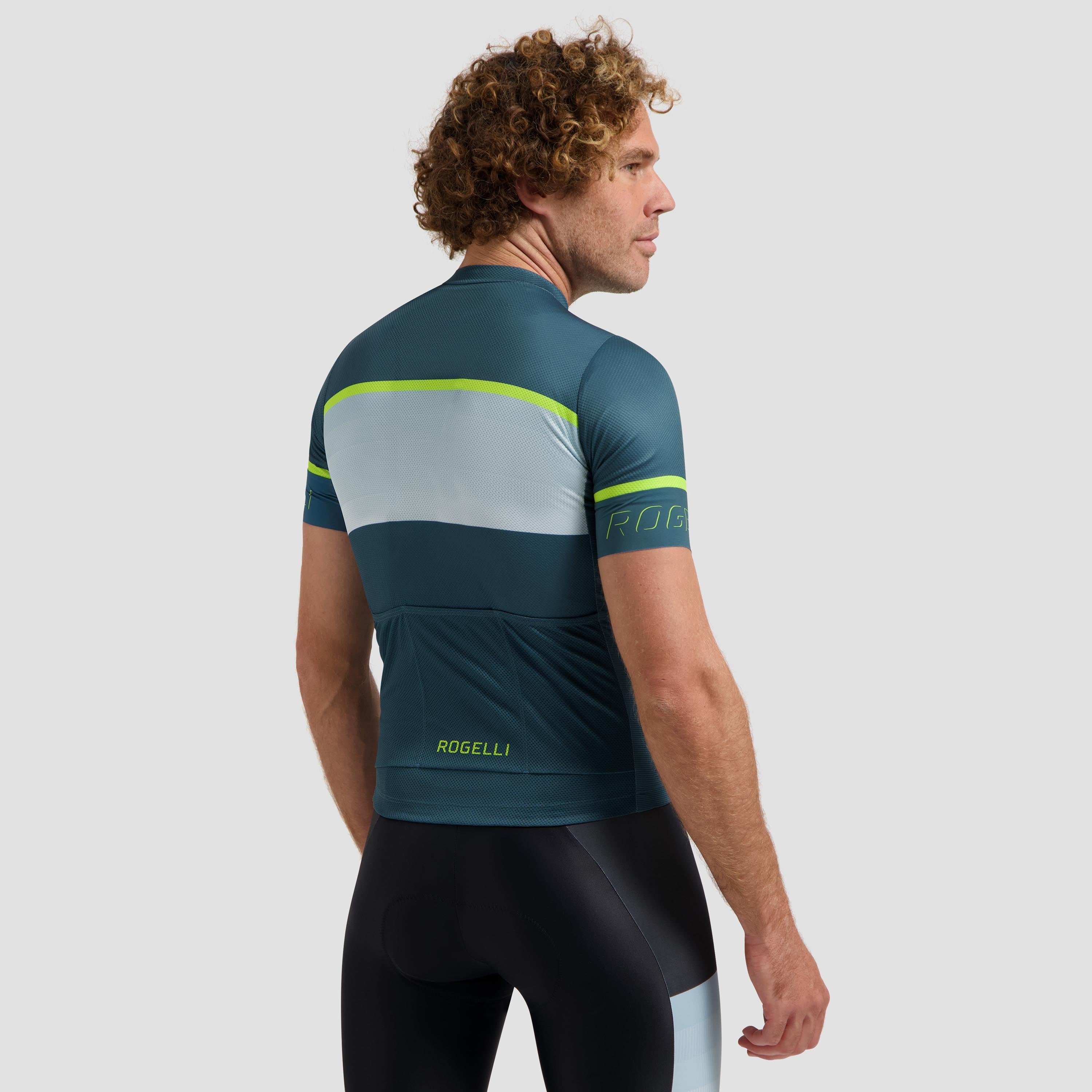 Hero II bicycle shirt Men - black/blue/lime
