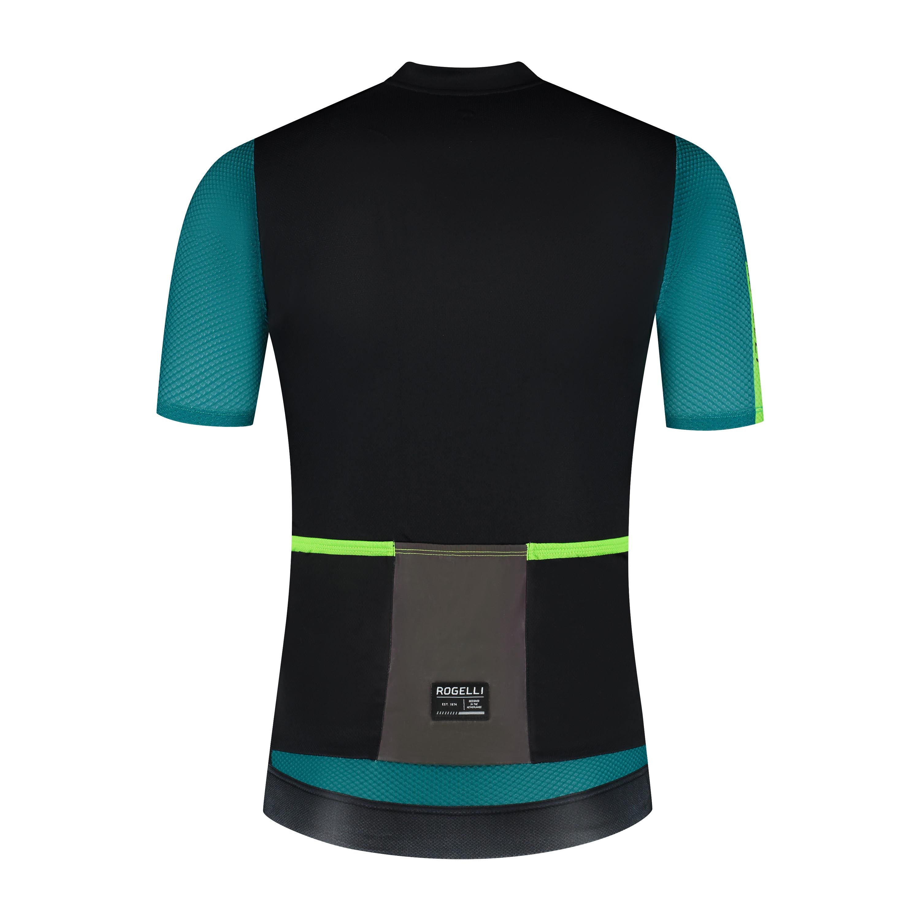 Fast Fietsshirt Heren - Zwart/Teal/Groen