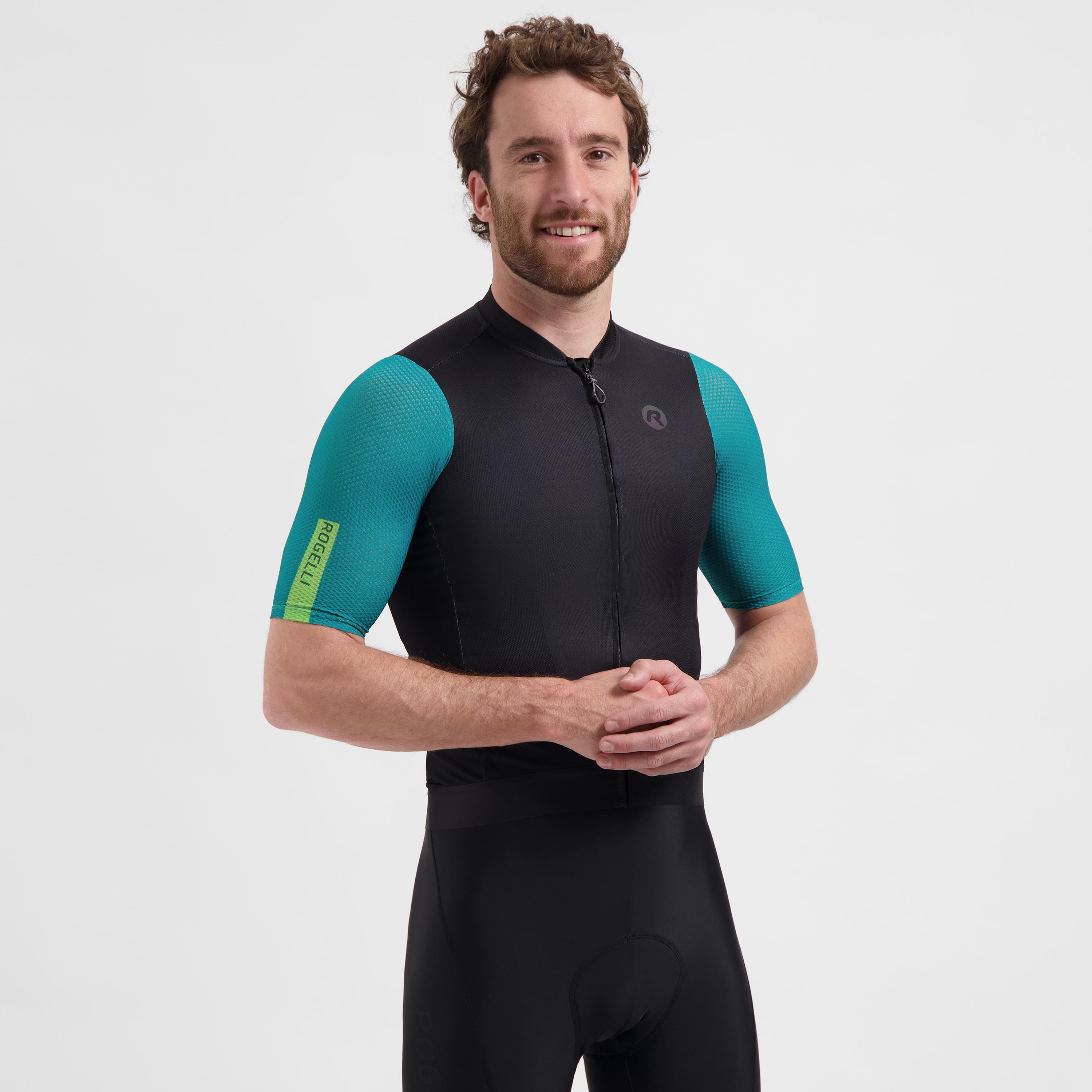 Fast Fietsshirt Heren - Zwart/Teal/Groen