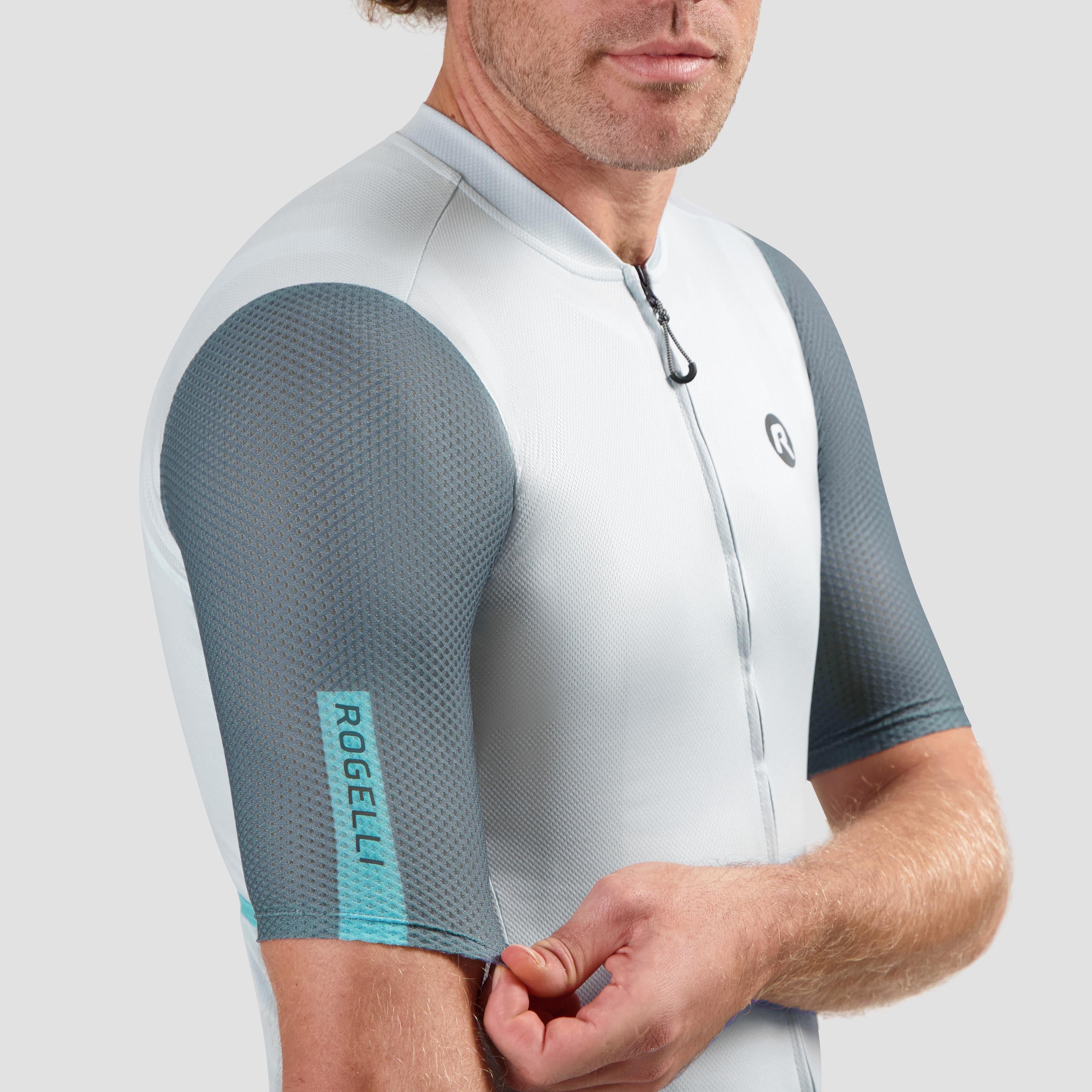 Fast bicycle shirt Men - Gray/mint green