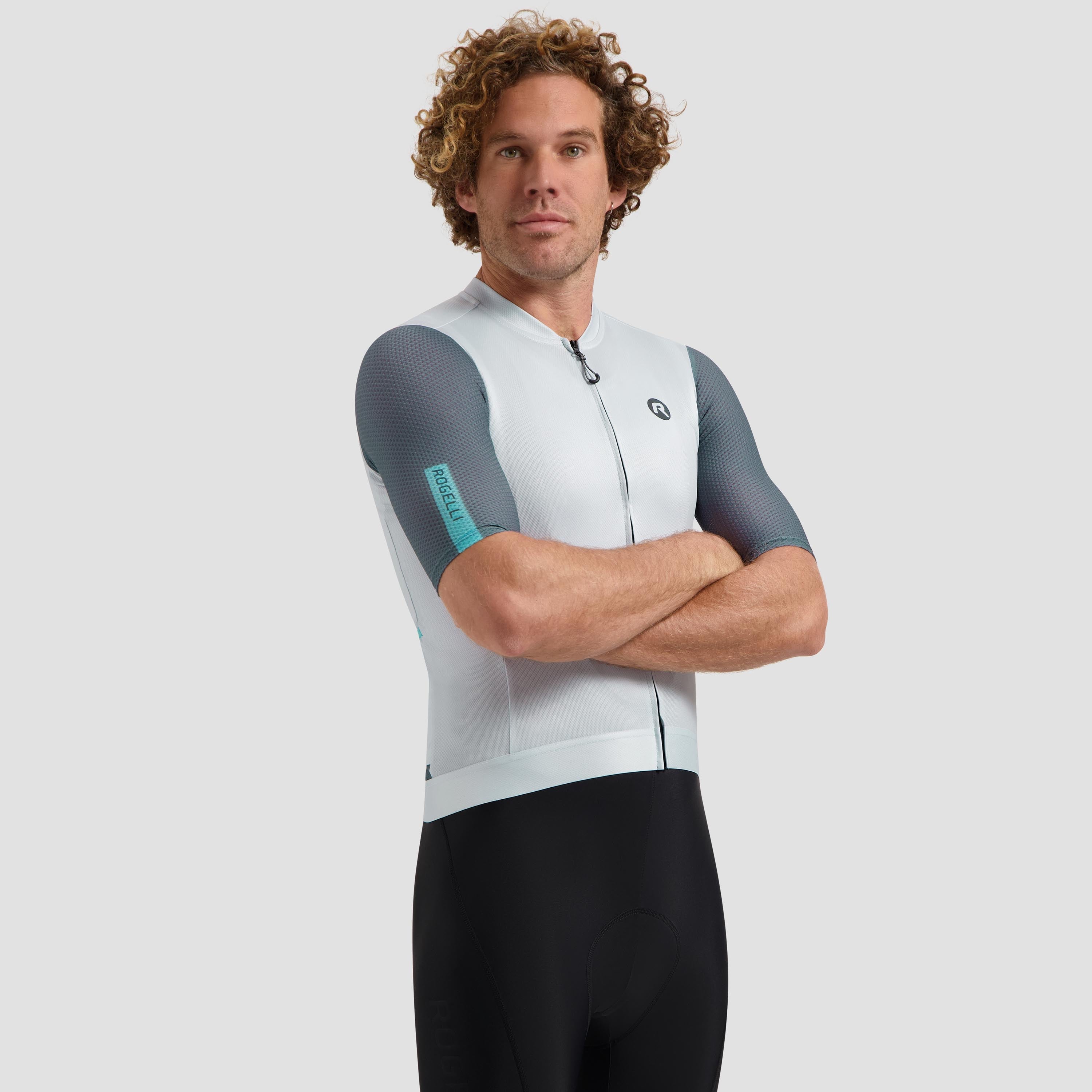 Fast bicycle shirt Men - Gray/mint green