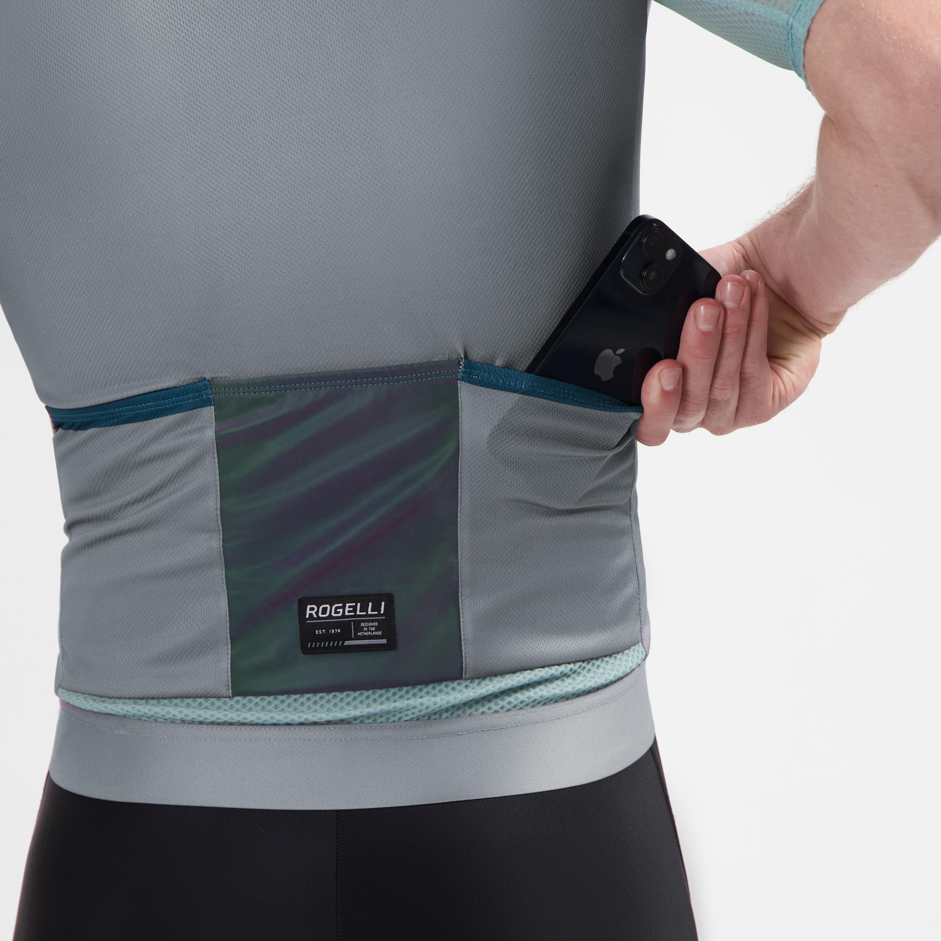 Fast Fietsshirt Heren - Teal/Grijs