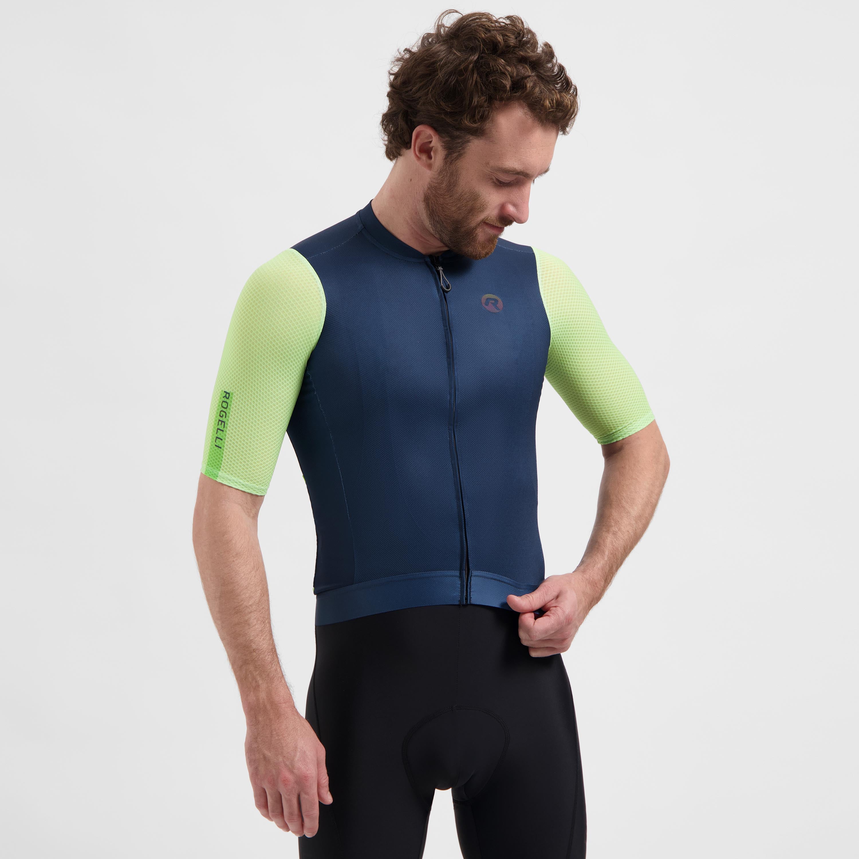 Fast Fietsshirt Heren - Blauw/Lime