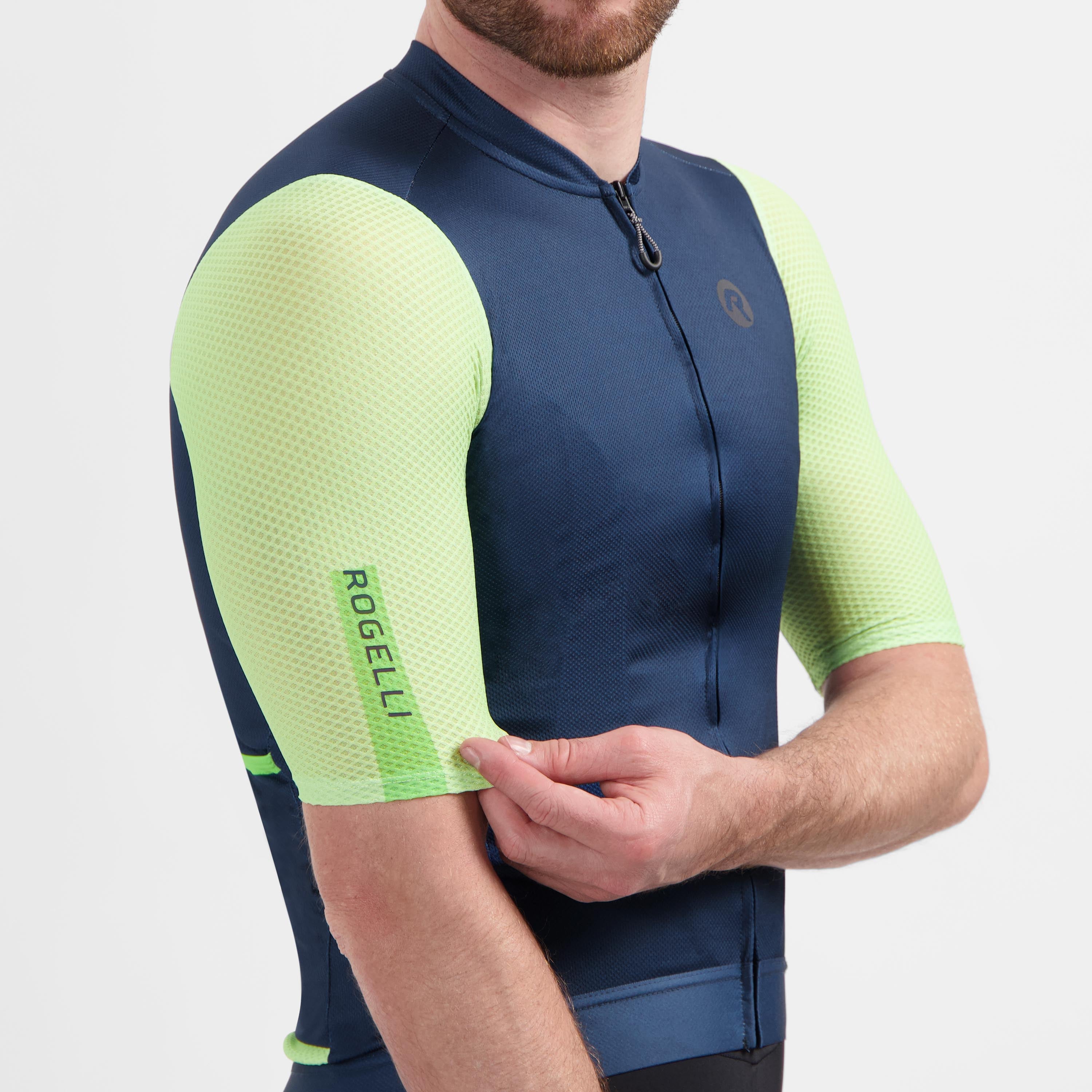 Fast Fietsshirt Heren - Blauw/Lime